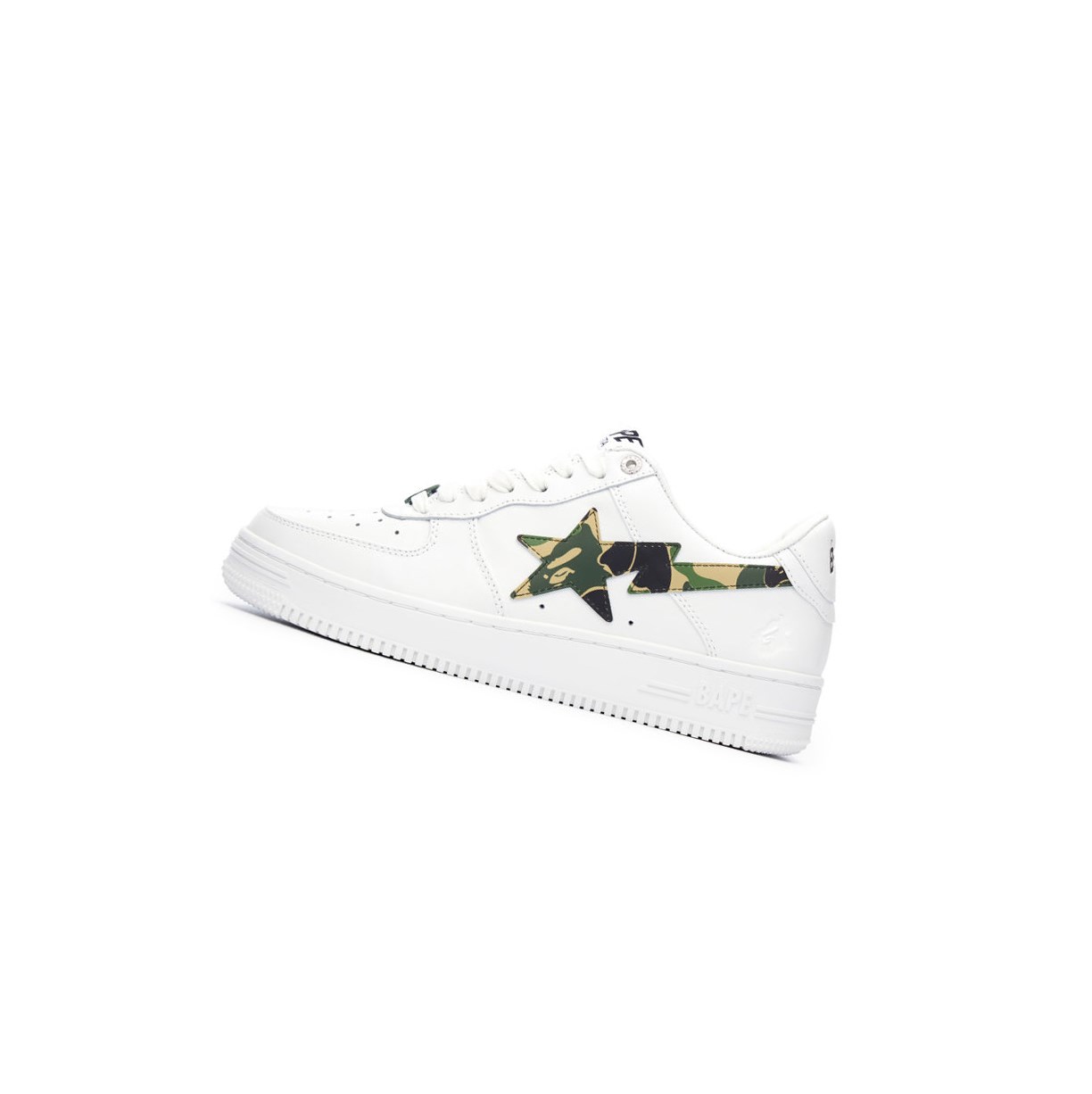 Army Green Men's A BATHING APE Bape Sta™ White / Abc Camo Low Sneakers | GLF351298