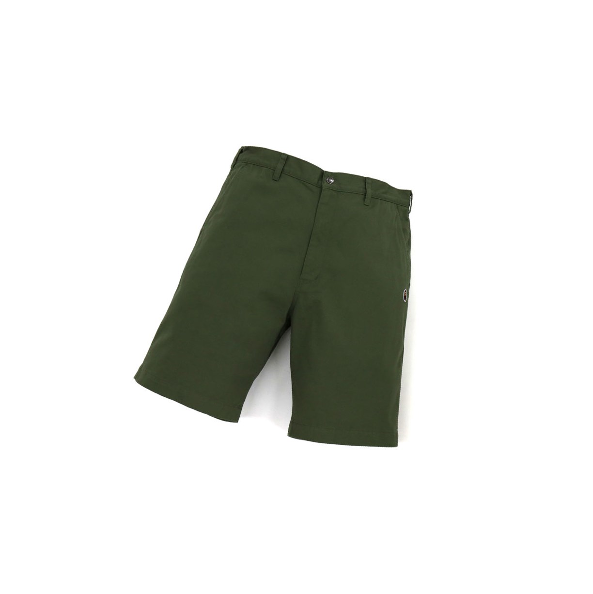 Army Green Men\'s A BATHING APE One Point Chino Shorts | DML156834