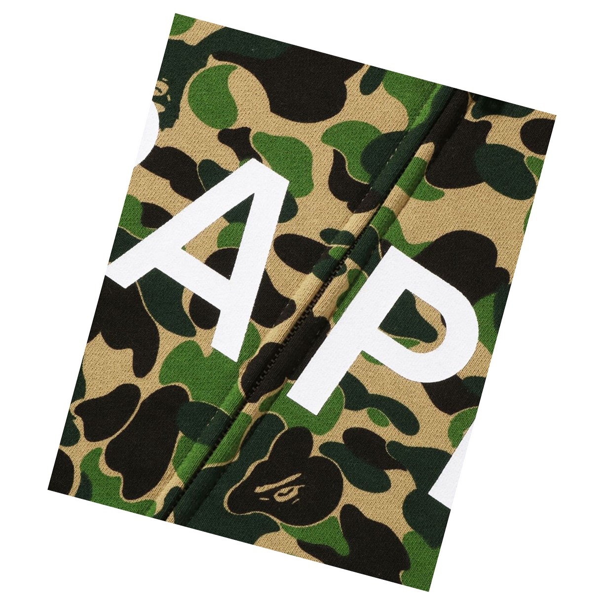 Army Green Women's A BATHING APE Abc Camo Bape Full Zip Hoodie | ZYP024861