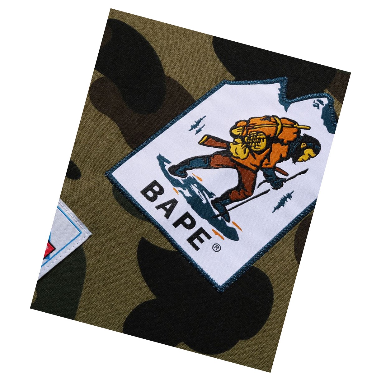 Army Green Women's A BATHING APE Multi Label 1st Camo L/S Tee Long Sleeve T Shirts | LDU982461