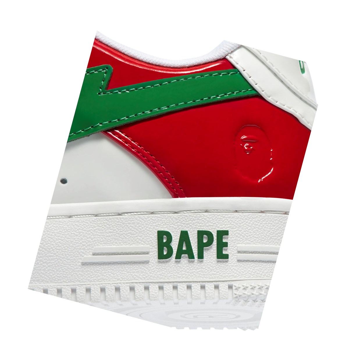 Autumn Green Men's A BATHING APE Bape Sta M1 Low Sneakers | XWB847193