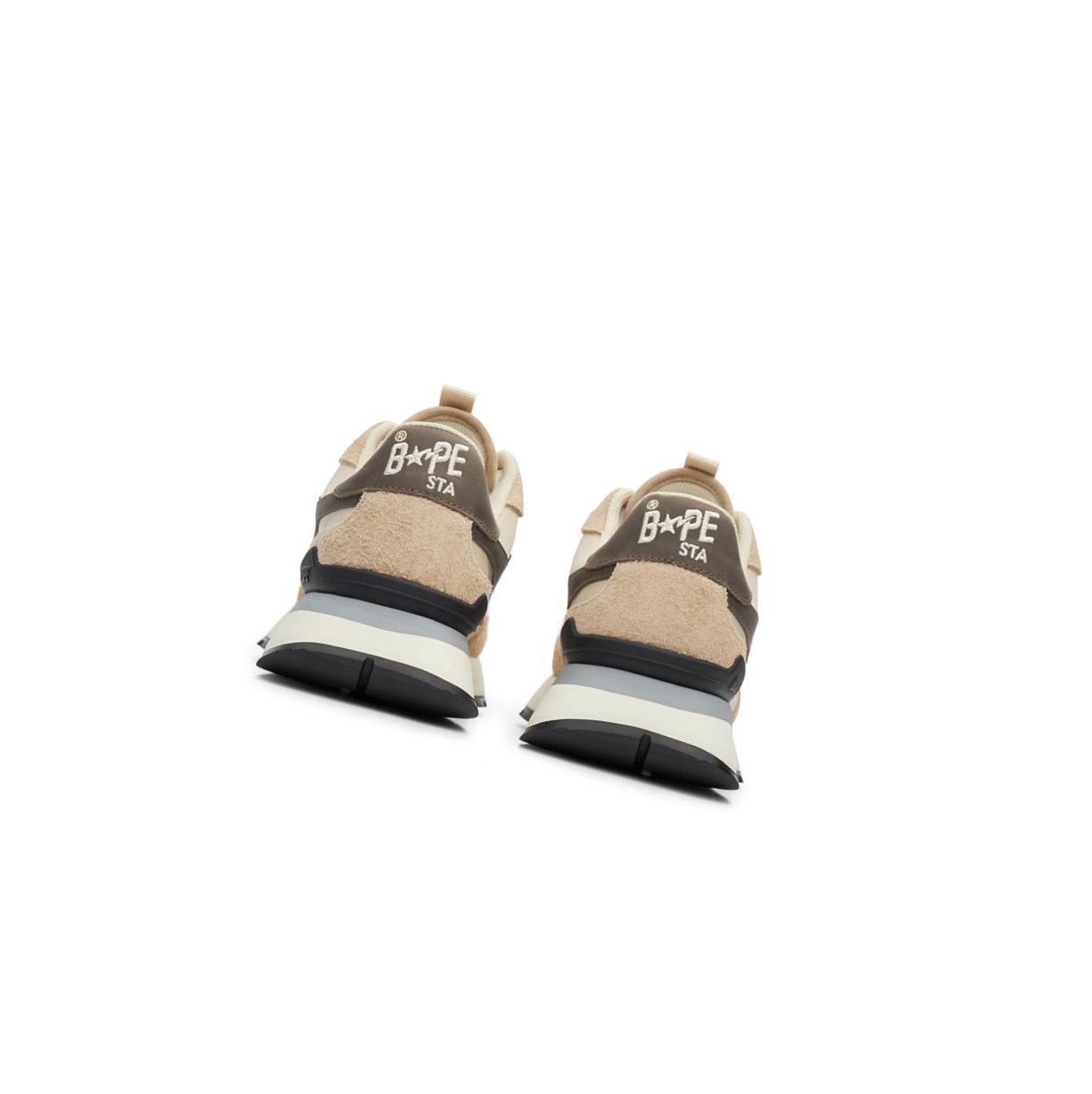 Beige Men's A BATHING APE Road Sta Express #1 M2 Low Sneakers | NQA074186