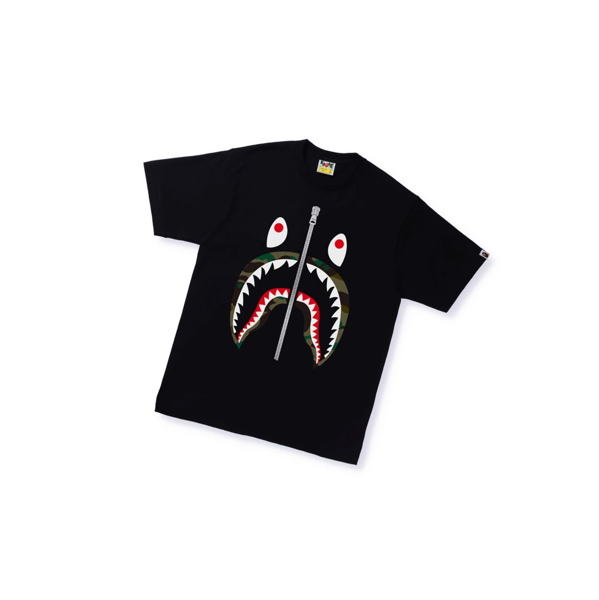 Black Men\'s A BATHING APE 1st Camo Shark Tee Short Sleeve T Shirts | VCW670213