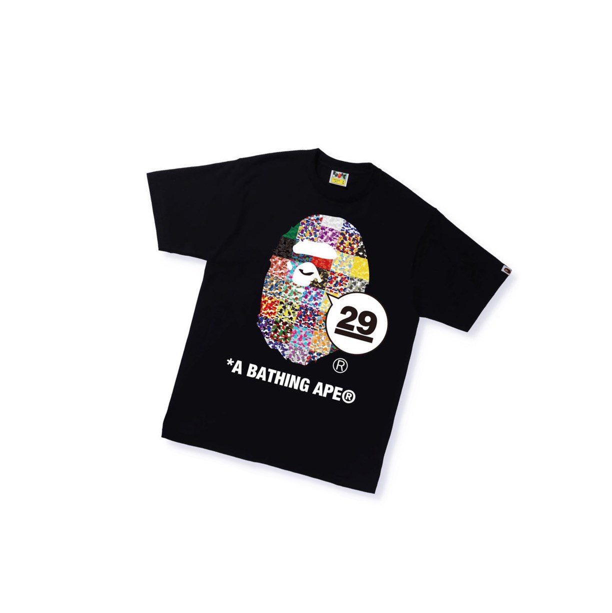 Black Men\'s A BATHING APE A Bathing Ape 29th Anniversary Ape Head Tee Short Sleeve T Shirts | MIP710456