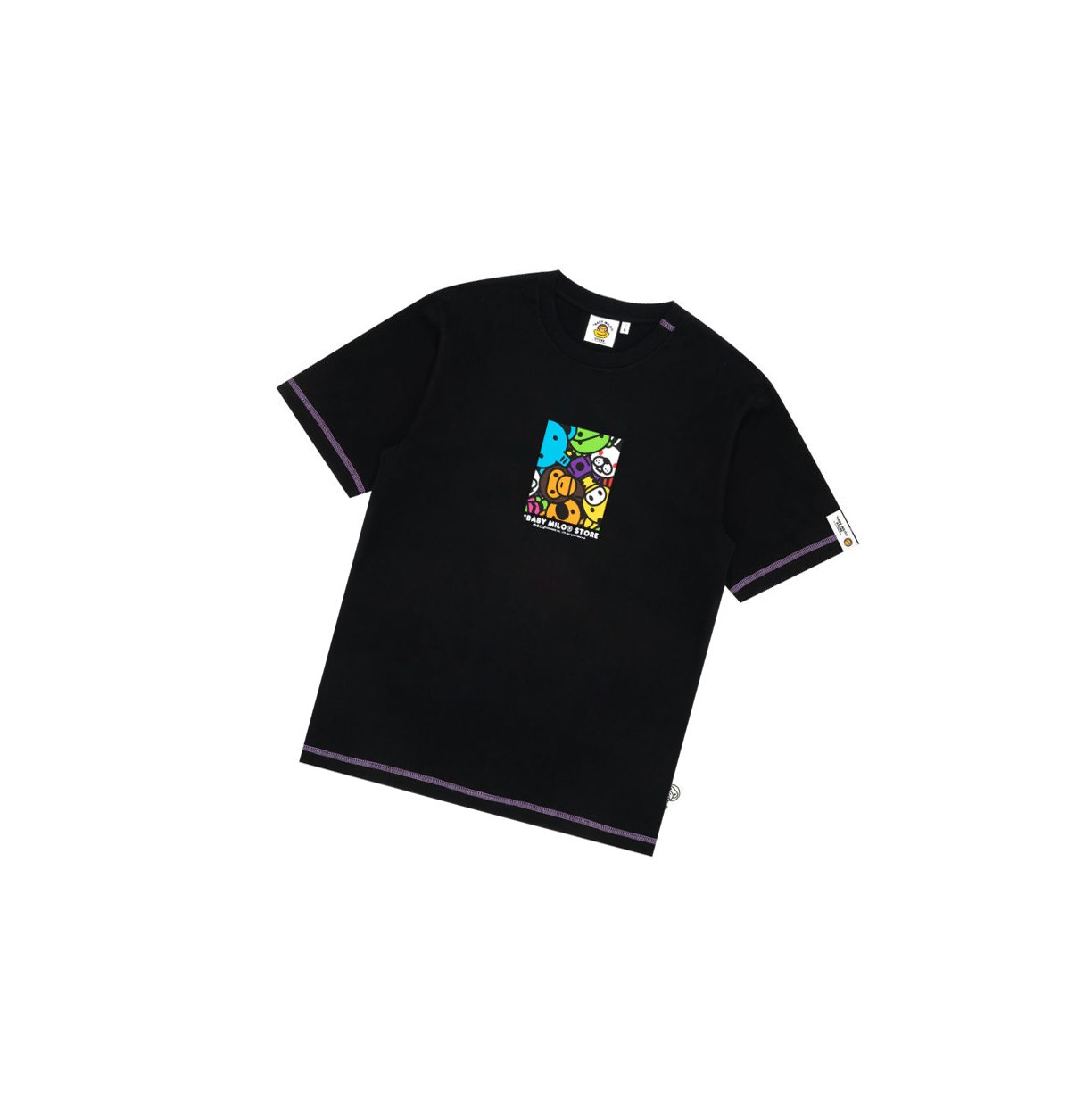 Black Men\'s A BATHING APE Baby Milo Box Logo Print Tee Short Sleeve T Shirts | OJE389074