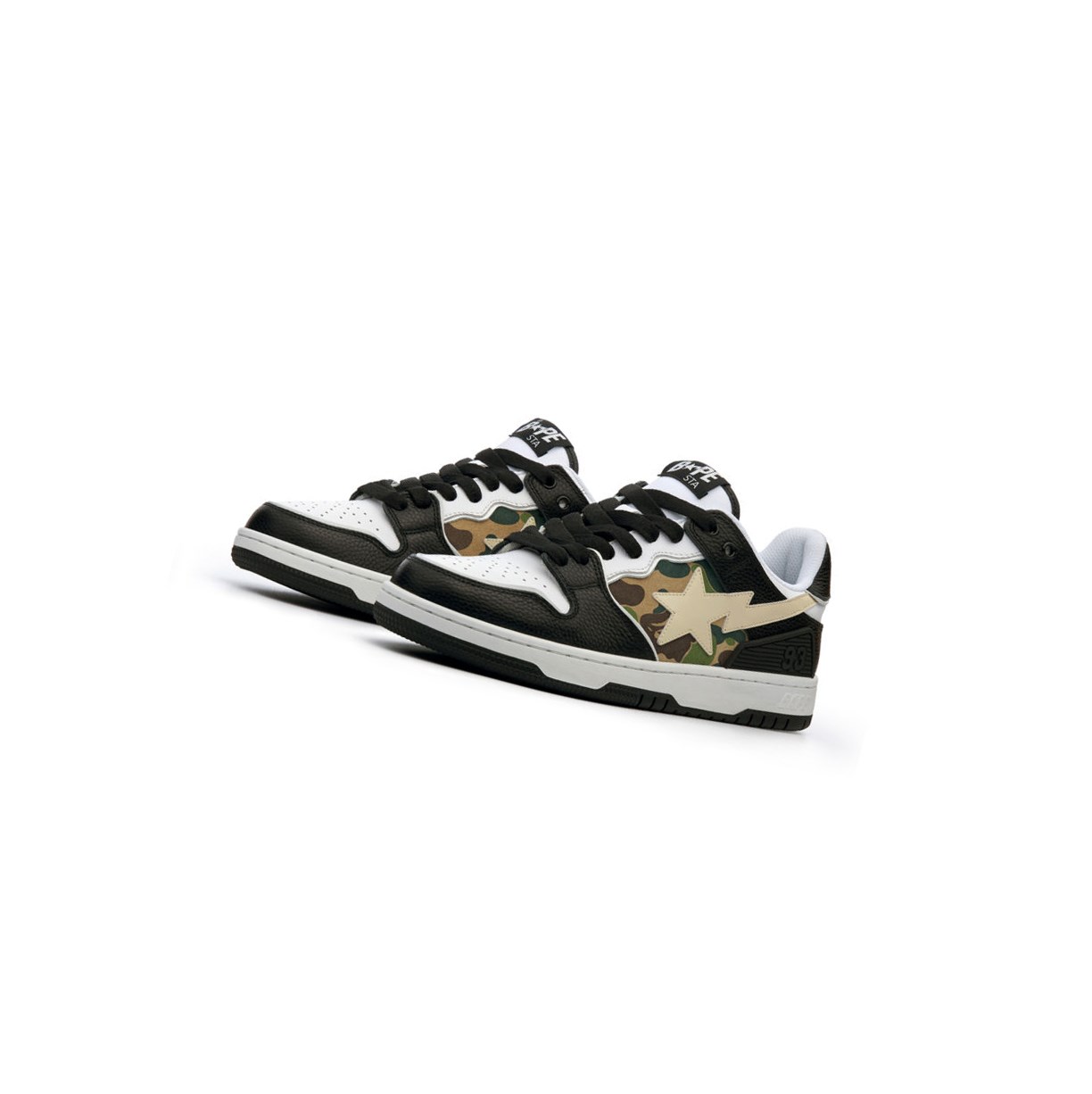 Black Men\'s A BATHING APE Bape Sk8 Sta Abc Camo Low Sneakers | XIV348526