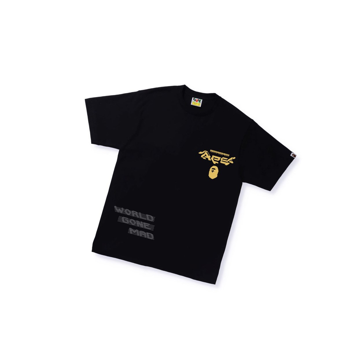 Black Men\'s A BATHING APE Multi Logo Tee #1 Short Sleeve T Shirts | QAD340671