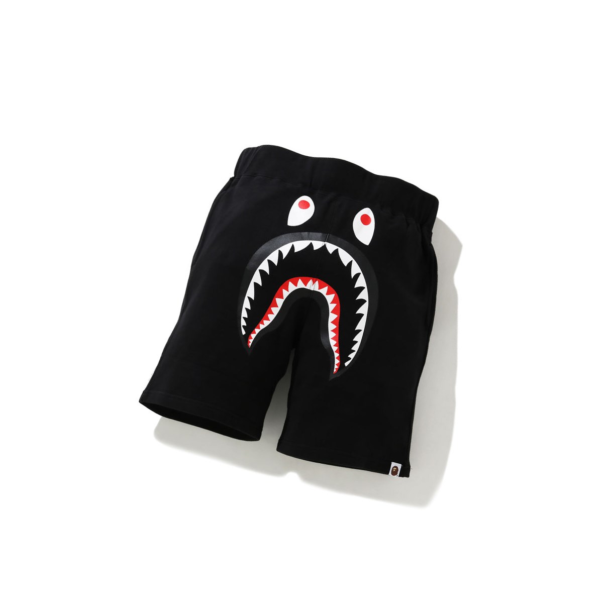 Black Men\'s A BATHING APE Shark Sweat Shorts | THJ815943