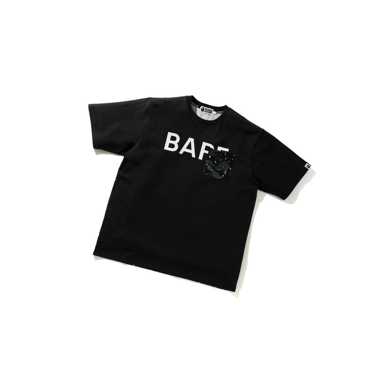 Black Men\'s A BATHING APE Space Camo Relaxed Fit Pocket Tee Short Sleeve T Shirts | LXG741203