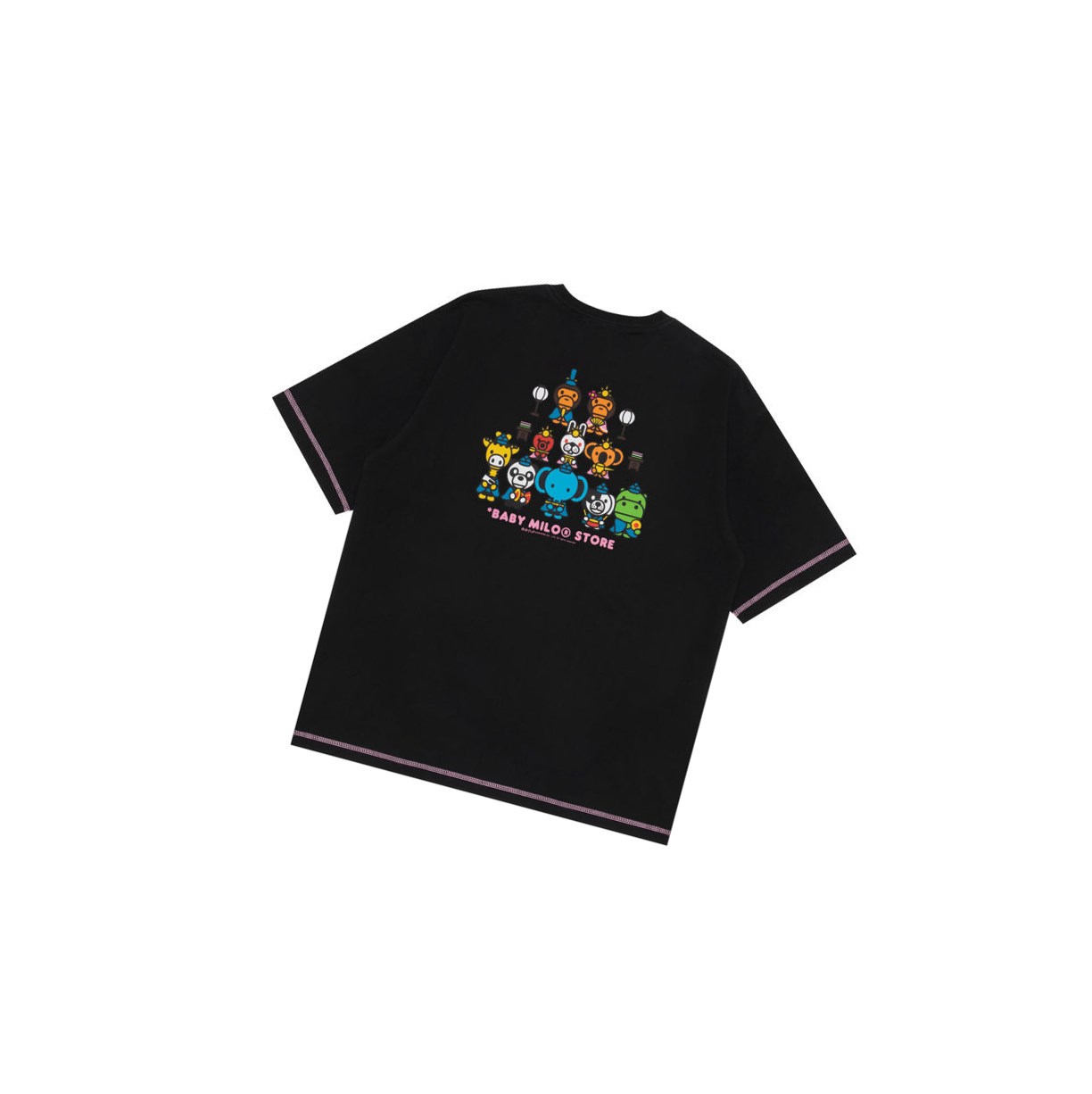 Black Women's A BATHING APE Baby Milo Boxy Fit Tee Short Sleeve T Shirts | BEC521483