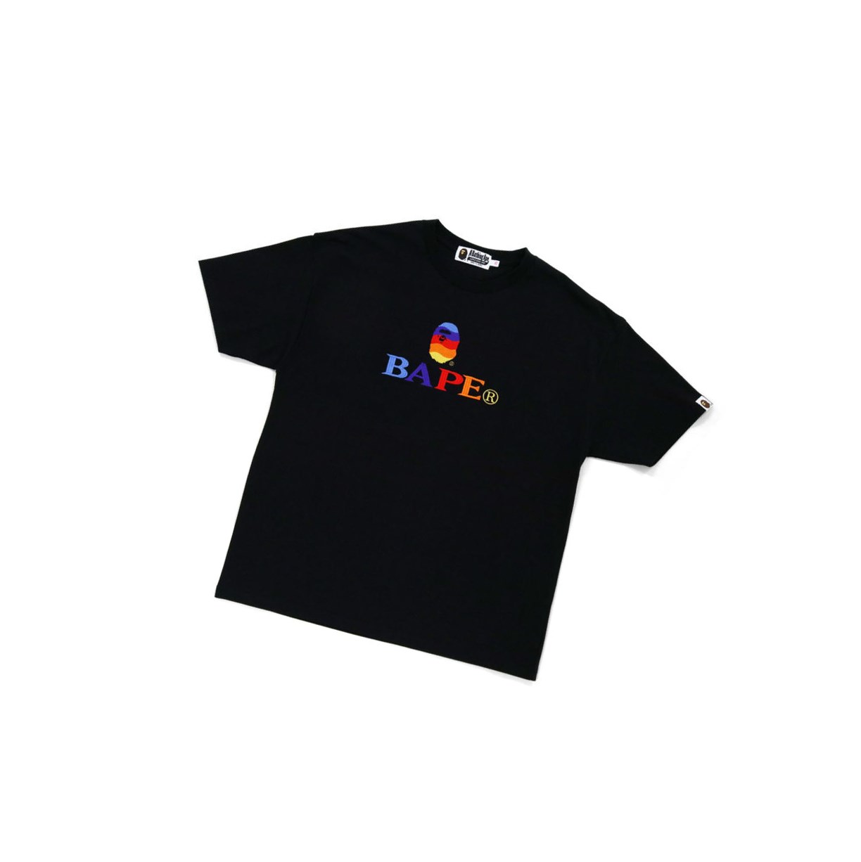 Black Women\'s A BATHING APE Bape Logo Embroidery Tee Short Sleeve T Shirts | FNK021573