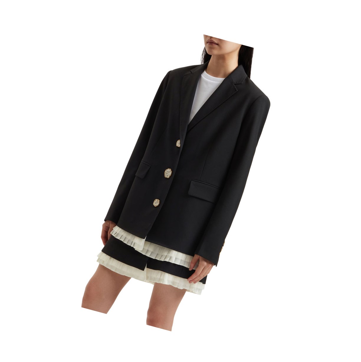 Black Women's A BATHING APE Buttoned Blazer Blazer Blazer | RFI213549