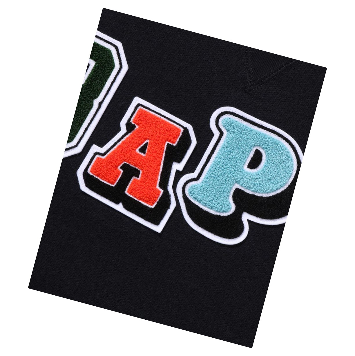 Black Women's A BATHING APE Multi Fonts Wide Crewneck Sweatshirts | CGW526784