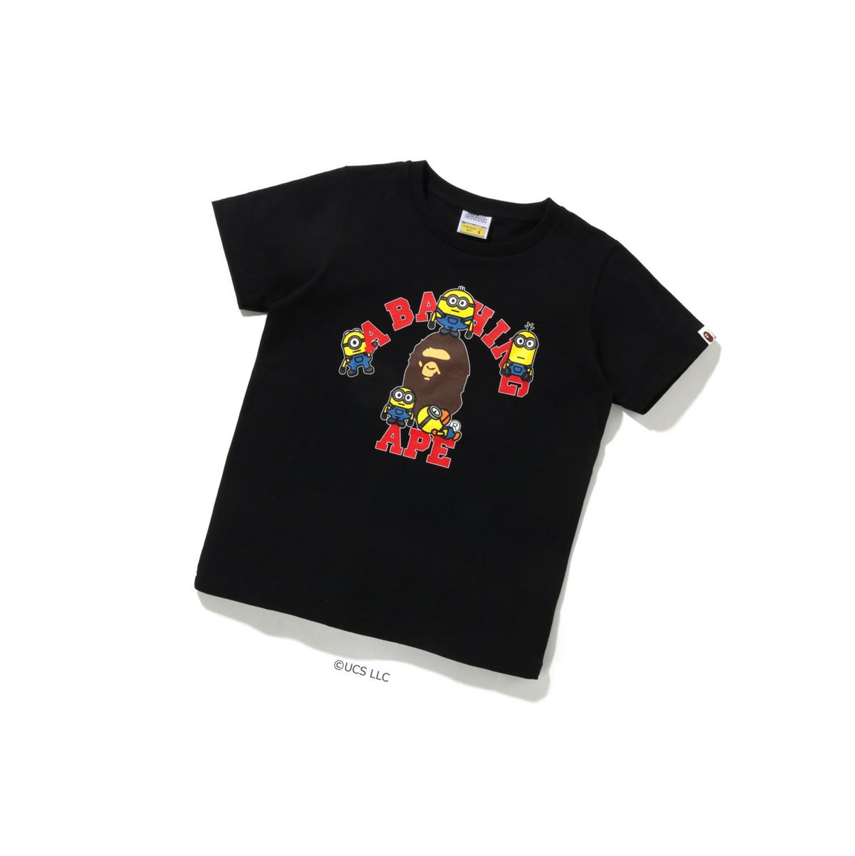 Black Women\'s A BATHING APE X Minions Tee01 Short Sleeve T Shirts | VZT042835