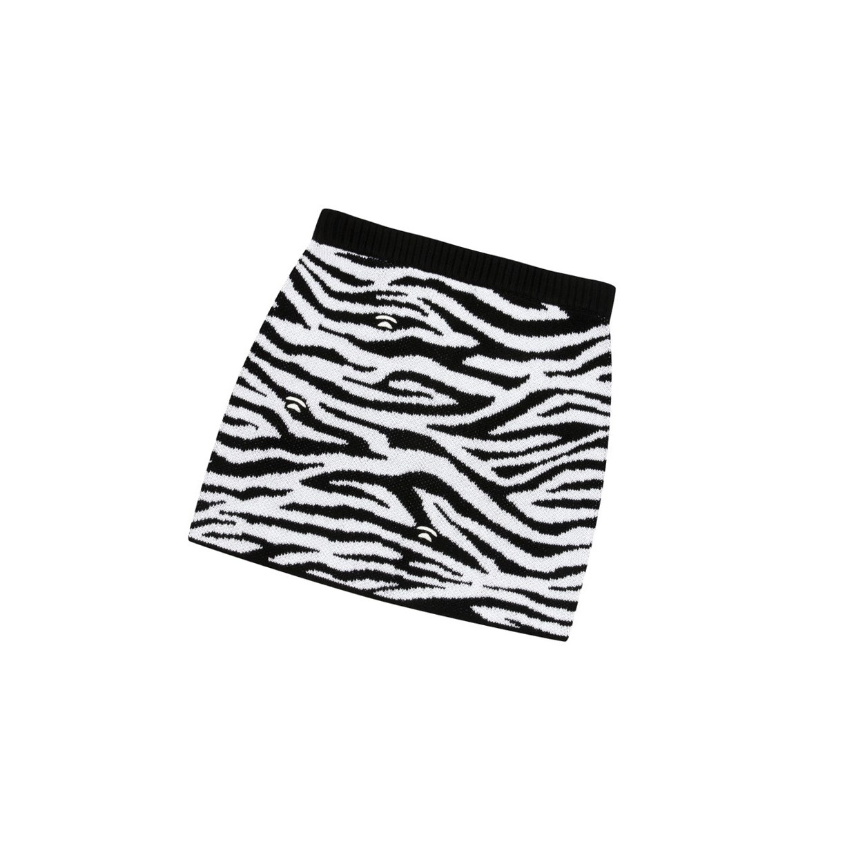 Black Women's A BATHING APE Zebra Pattern Knit Mini Skirts | YXC084635