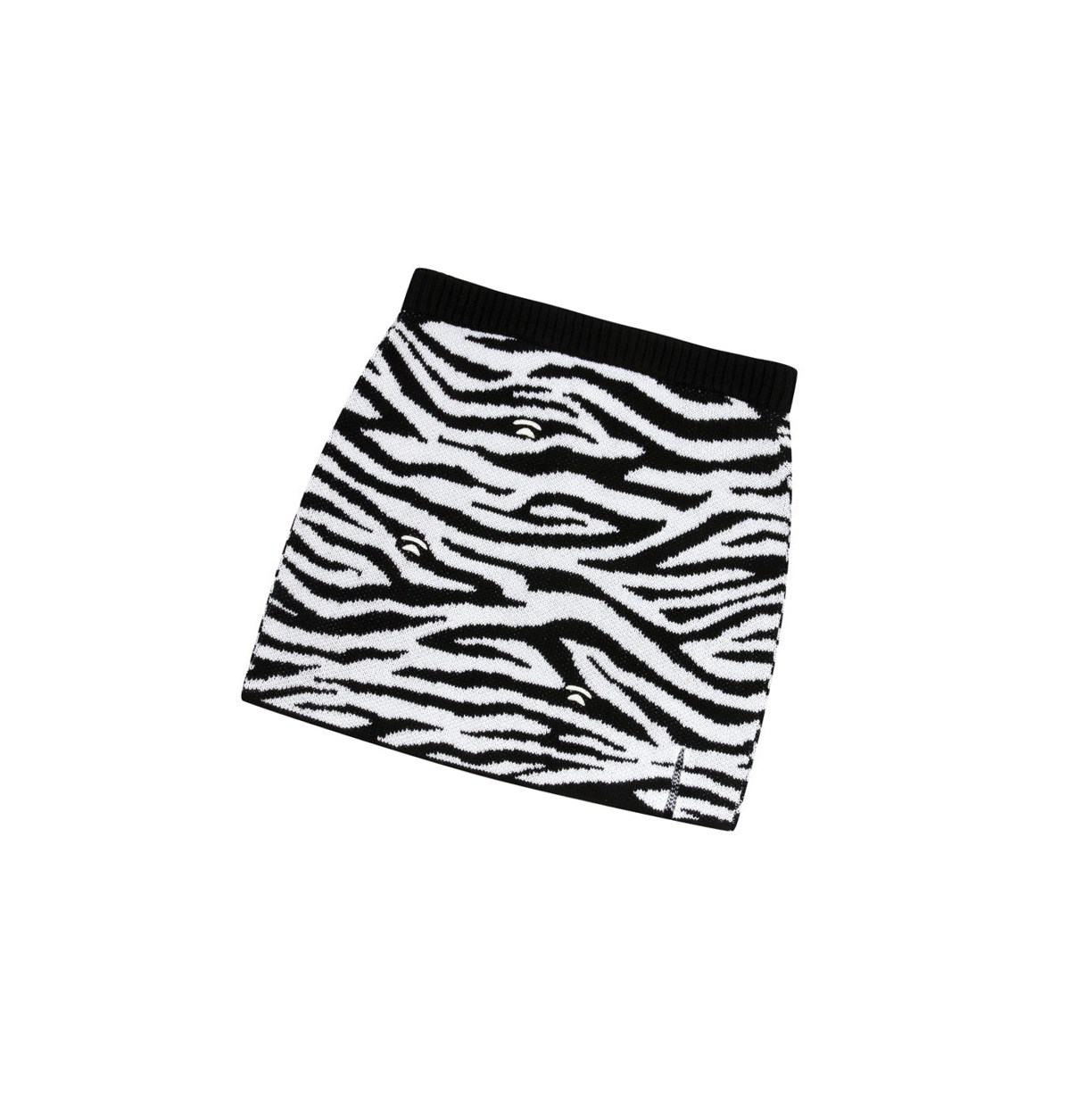 Black Women\'s A BATHING APE Zebra Pattern Knit Mini Skirts | YXC084635