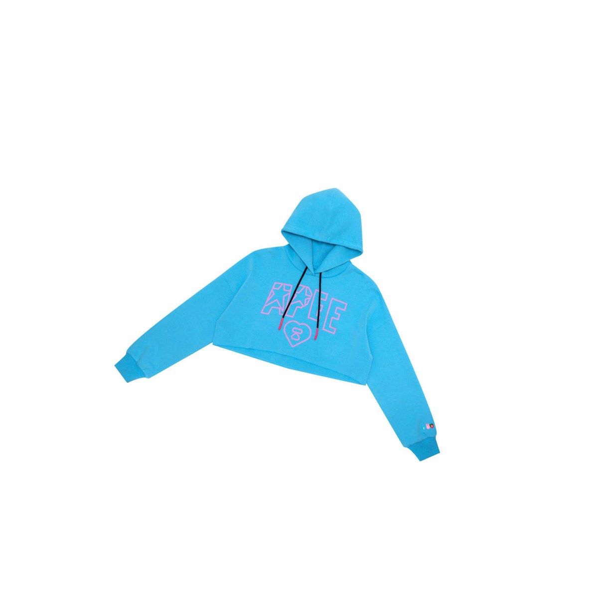 Blue Women\'s A BATHING APE Apee Logo Cropped Hoody Hoodie | ZLN684130