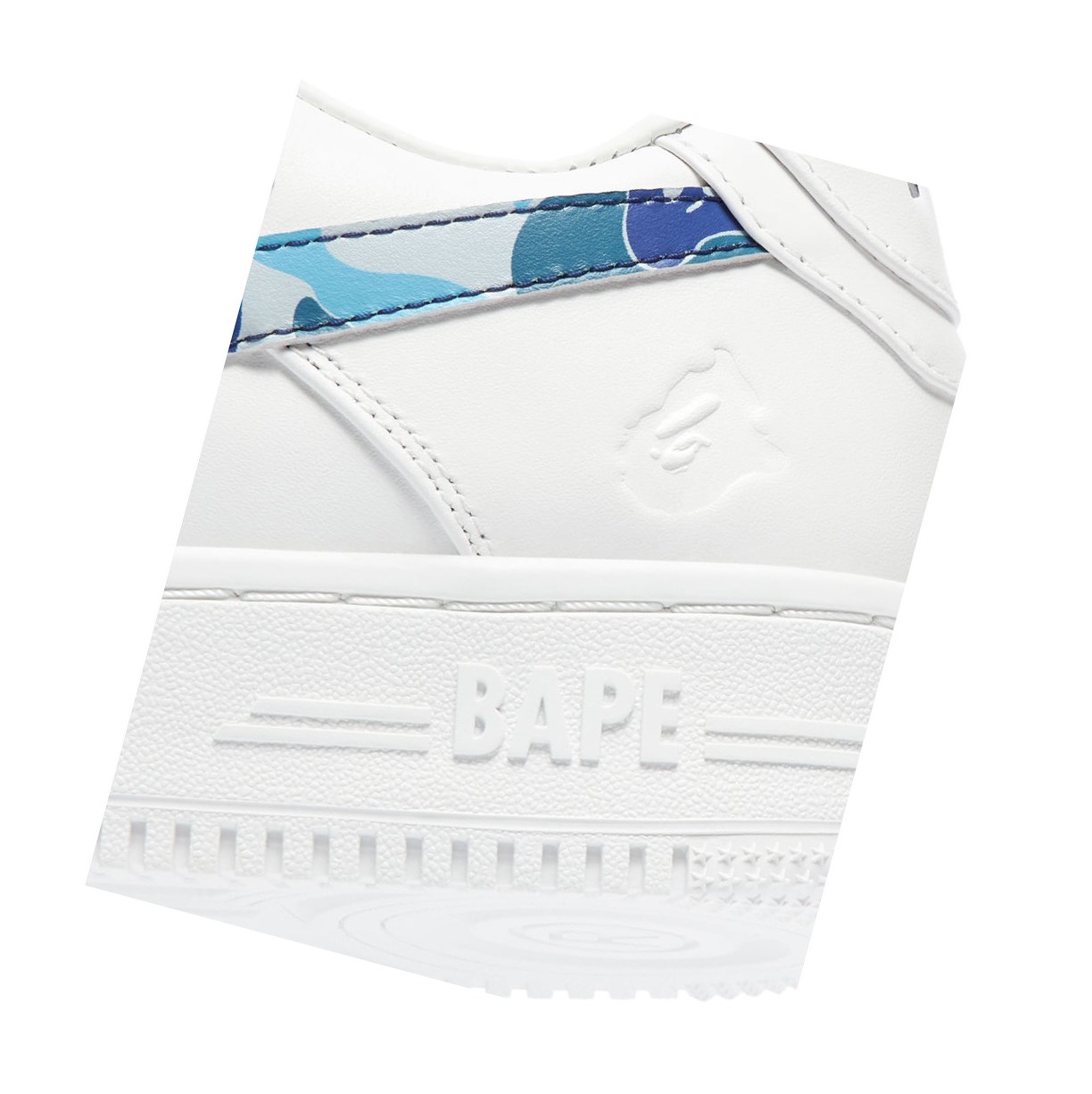 Blue Women's A BATHING APE Bape Sta™ White / Abc Camo Low Sneakers | HPR985130