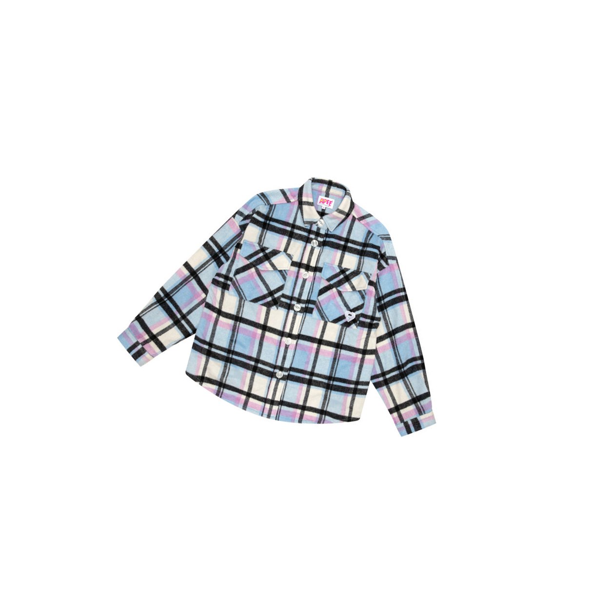 Blue Women\'s A BATHING APE Checked Long Sleeve Shirts | XFD390814