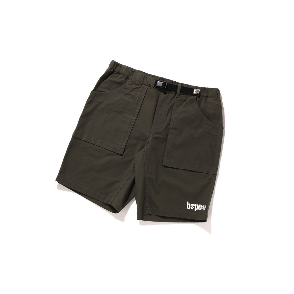 Dark Khaki Men\'s A BATHING APE Climbing Shorts | ZYB920638