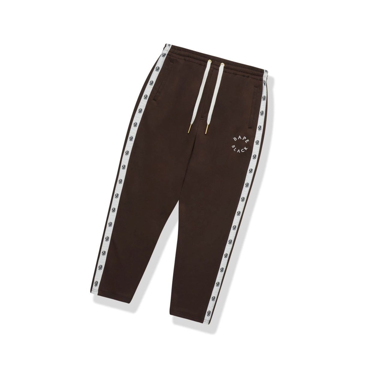 Dark Khaki Men\'s A BATHING APE Logo Track Long Pants | JBY934762