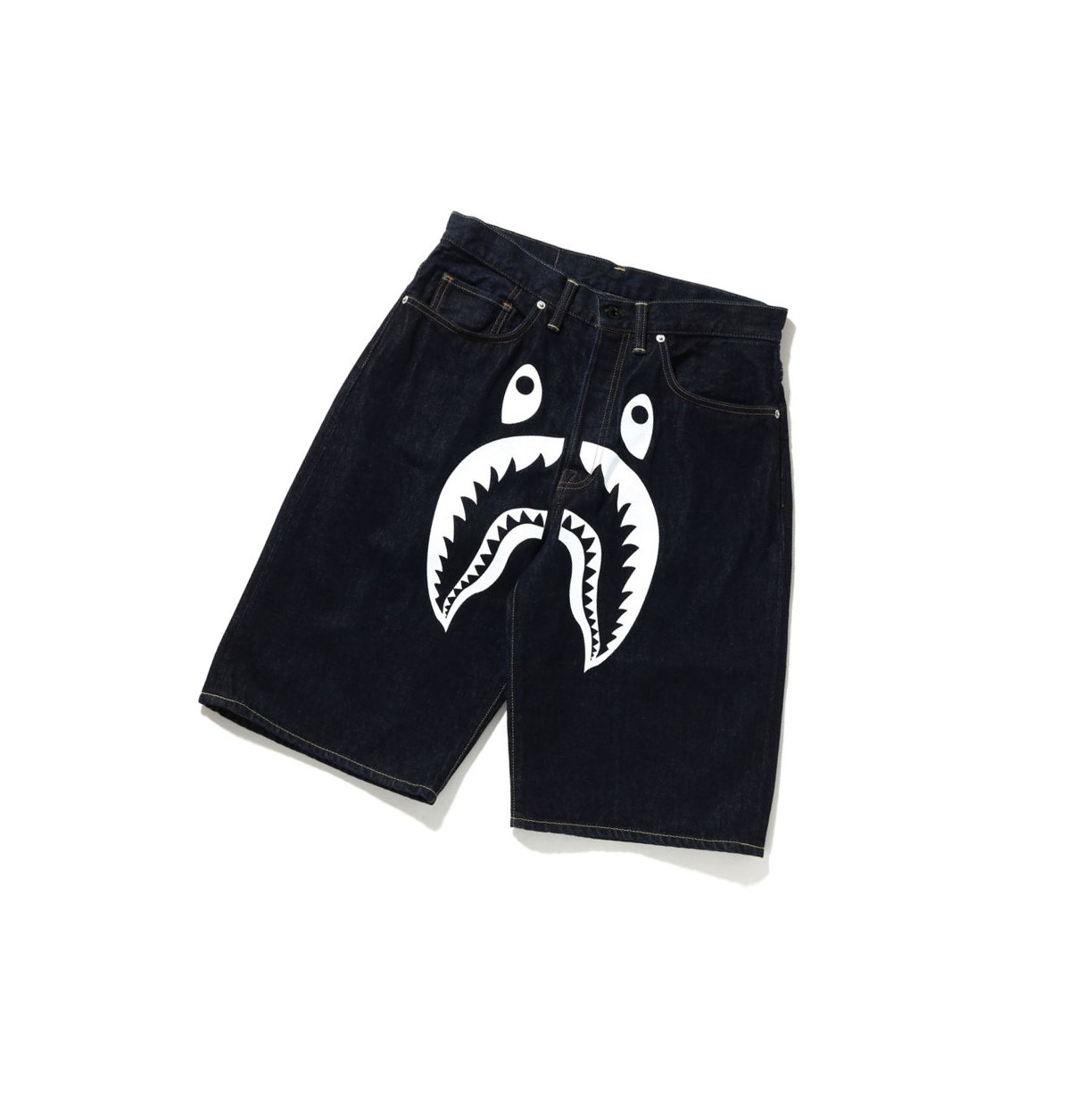 Denim Men\'s A BATHING APE Shark Denim Shorts | DZU912078