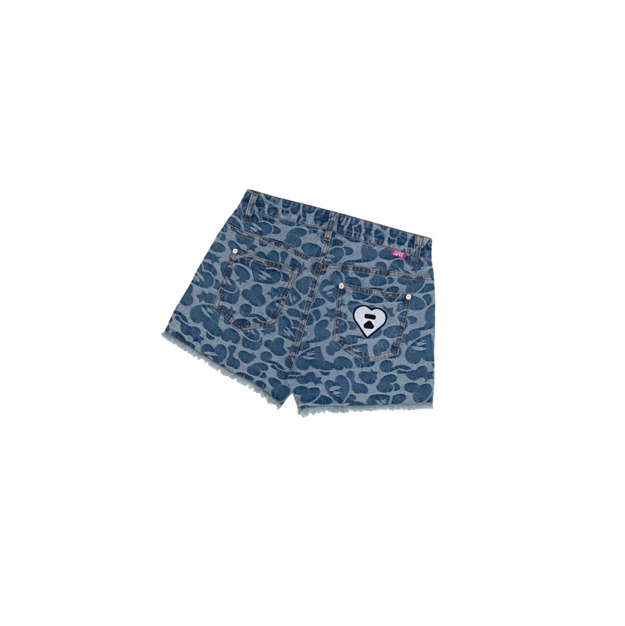 Denim Women's A BATHING APE Graphic Denim Shorts | ZWS497830