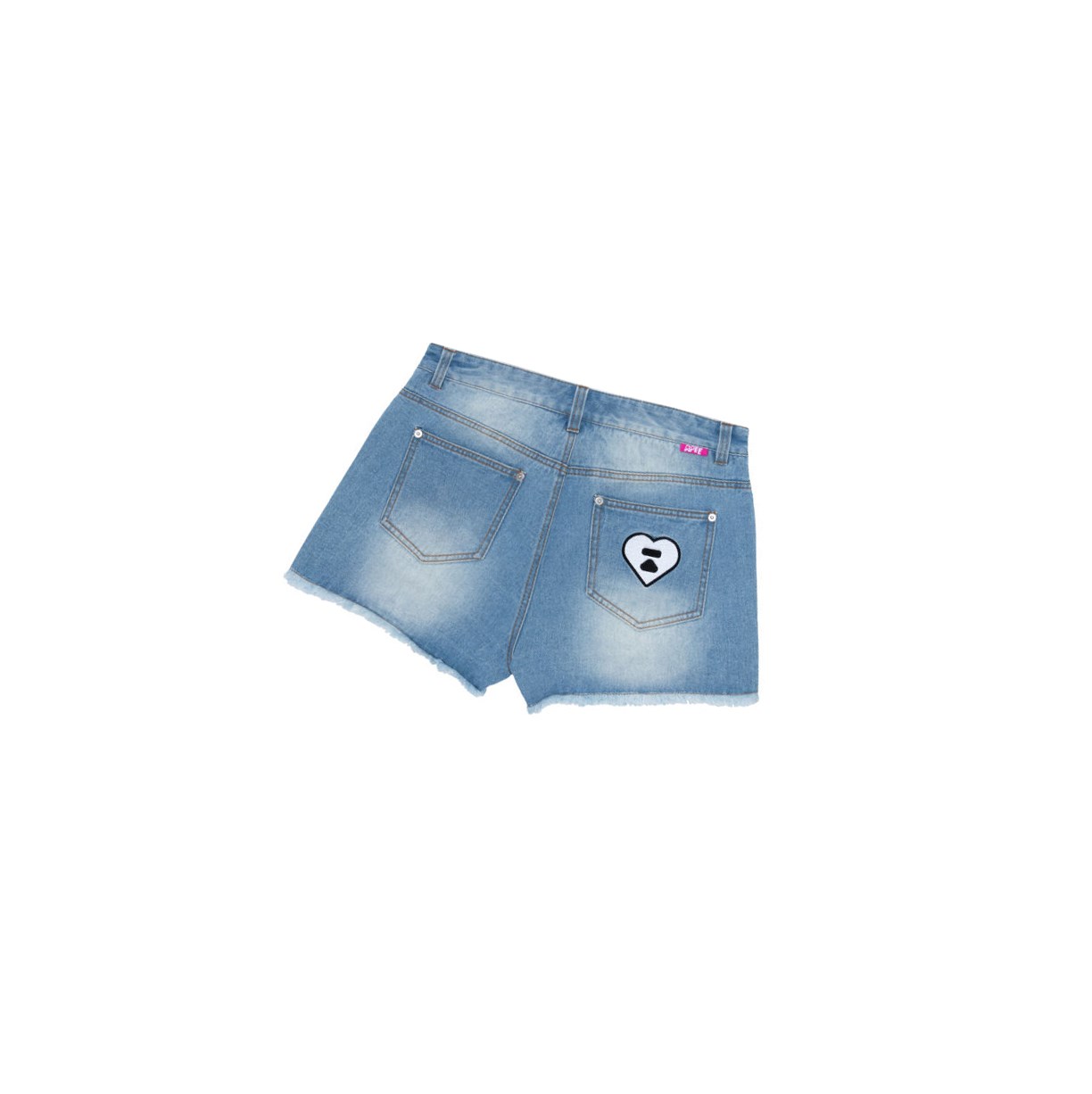 Denim Women's A BATHING APE Logo Denim Shorts | WNM814625