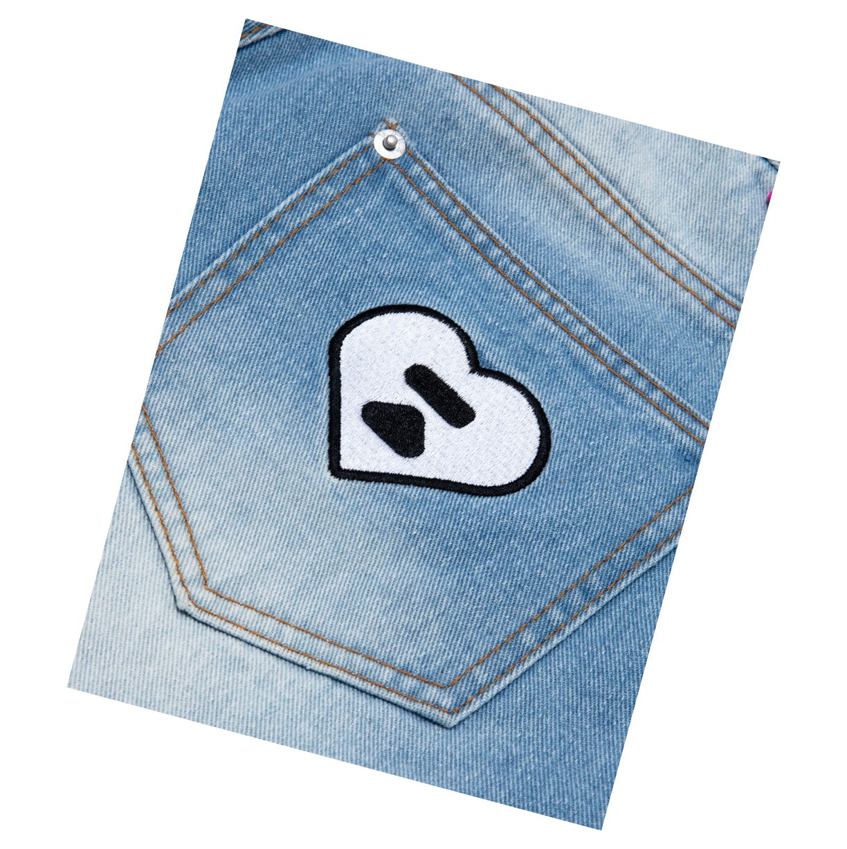 Denim Women's A BATHING APE Logo Denim Shorts | WNM814625