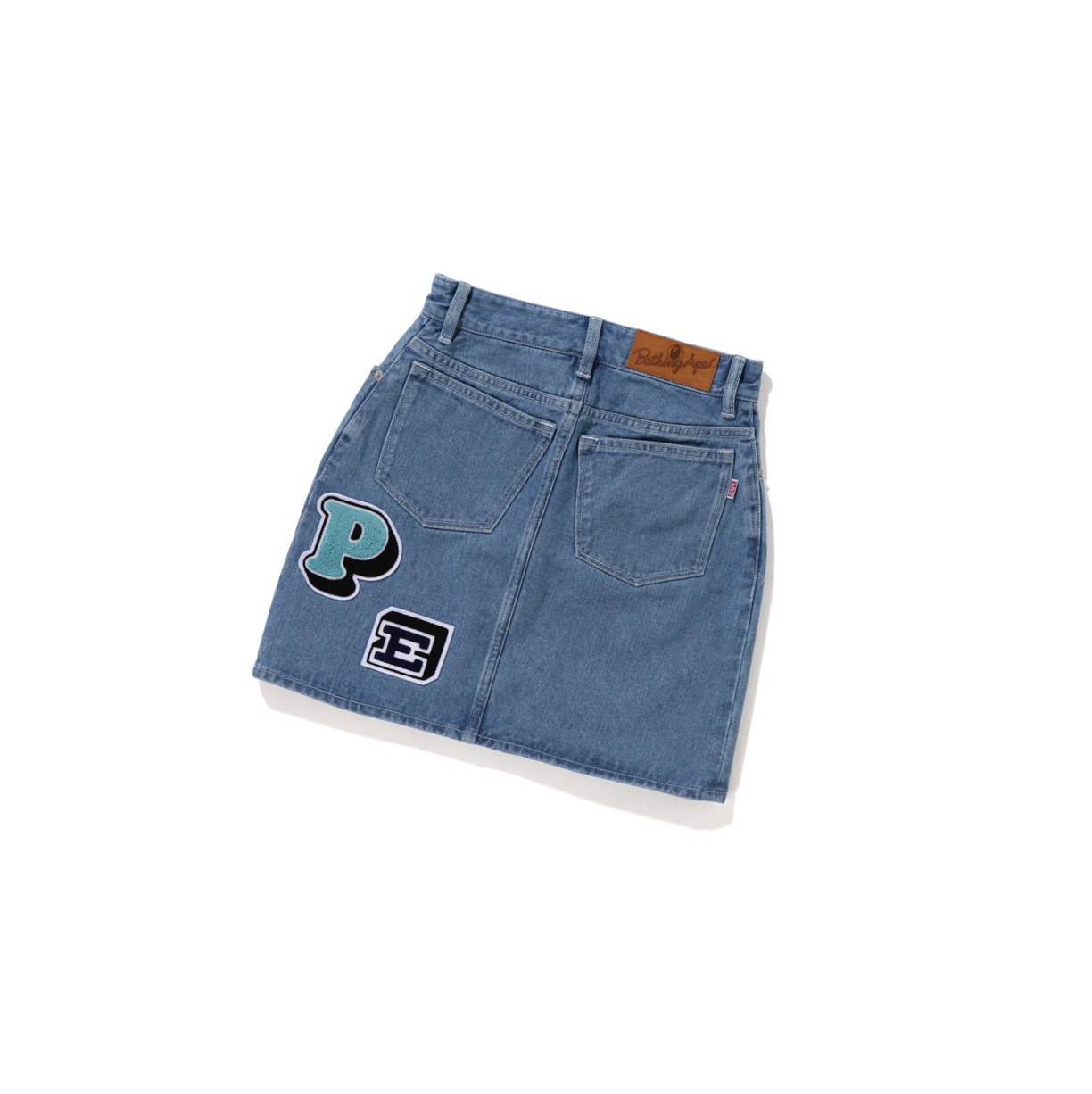 Denim Women's A BATHING APE Multi Fonts Denim Skirts | DCJ058732