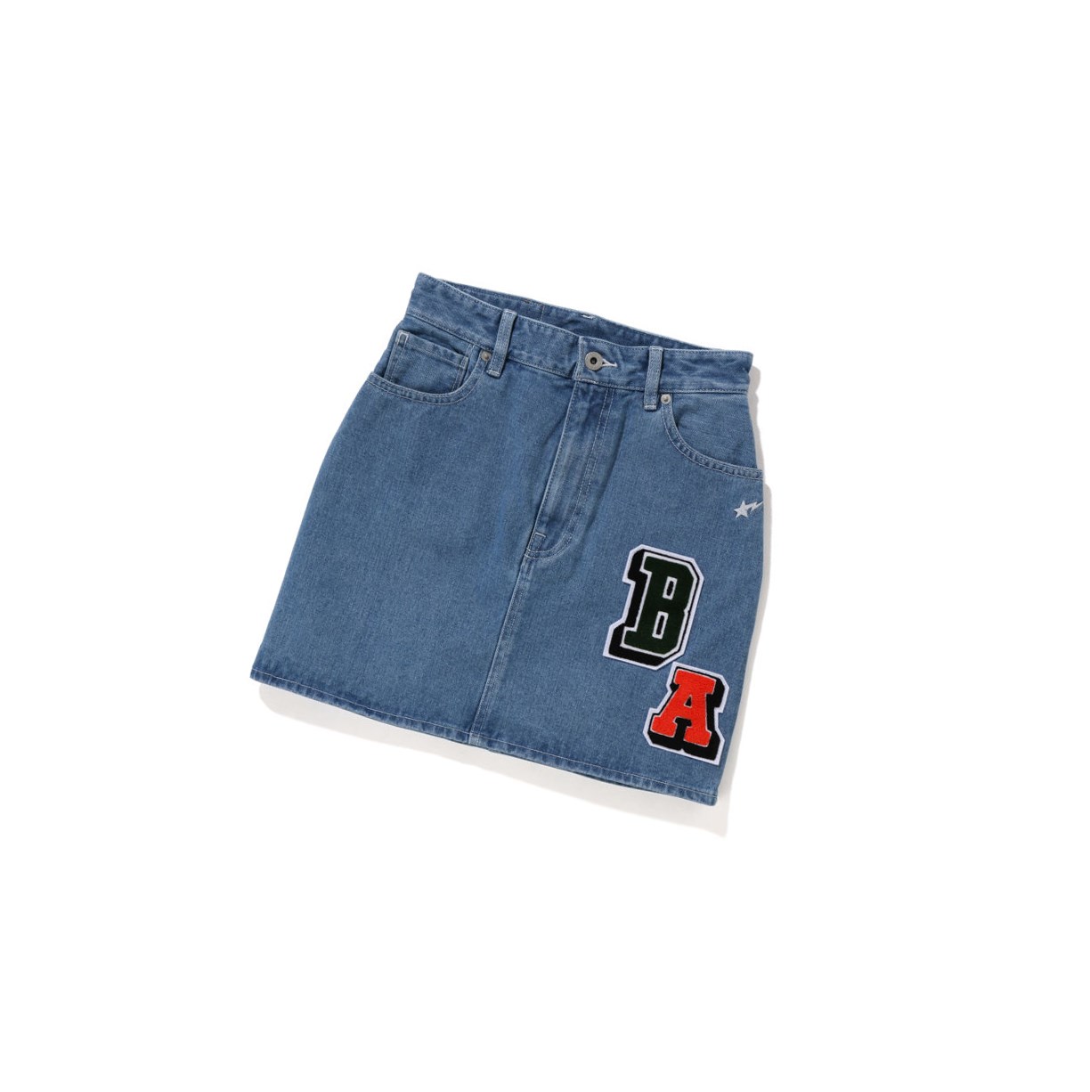 Denim Women\'s A BATHING APE Multi Fonts Denim Skirts | DCJ058732