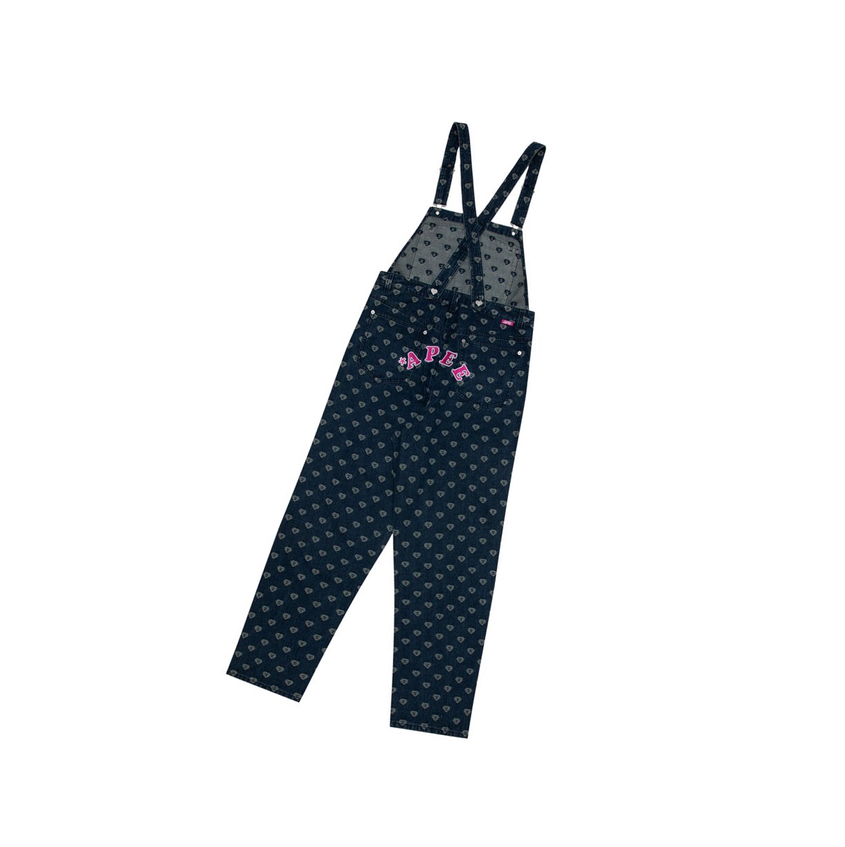 Denim Women's A BATHING APE Patterned Denim Dungaree Jumpsuits Jumpsuits | UGC014532