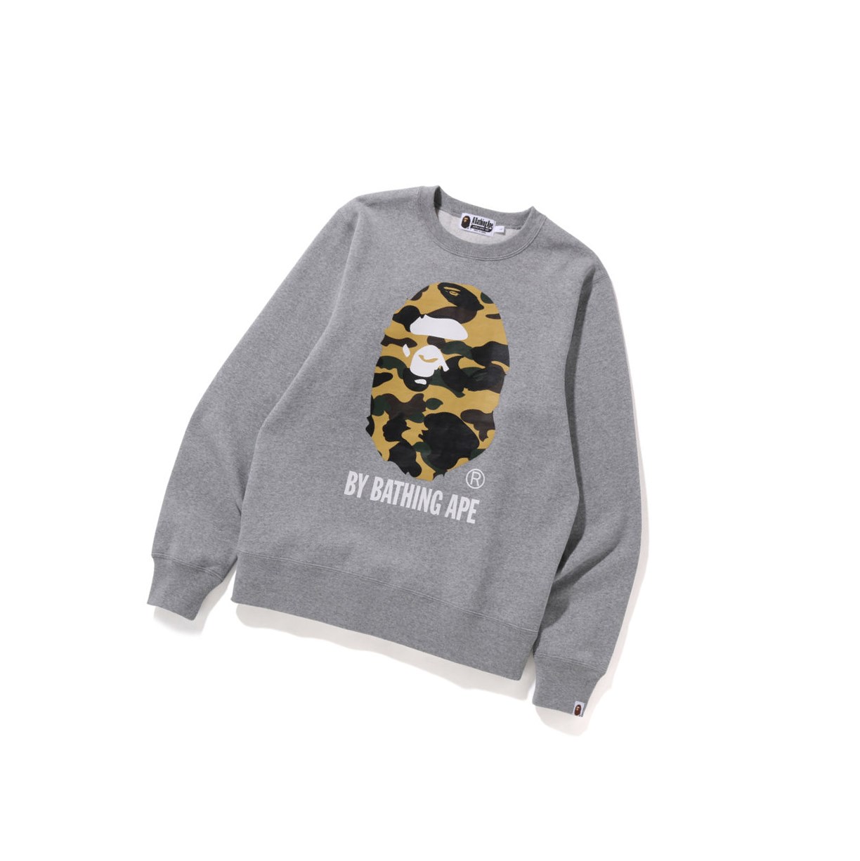 Grey Men\'s A BATHING APE 1st Camo By Bathing Ape Crewneck Sweatshirts | HCL406328