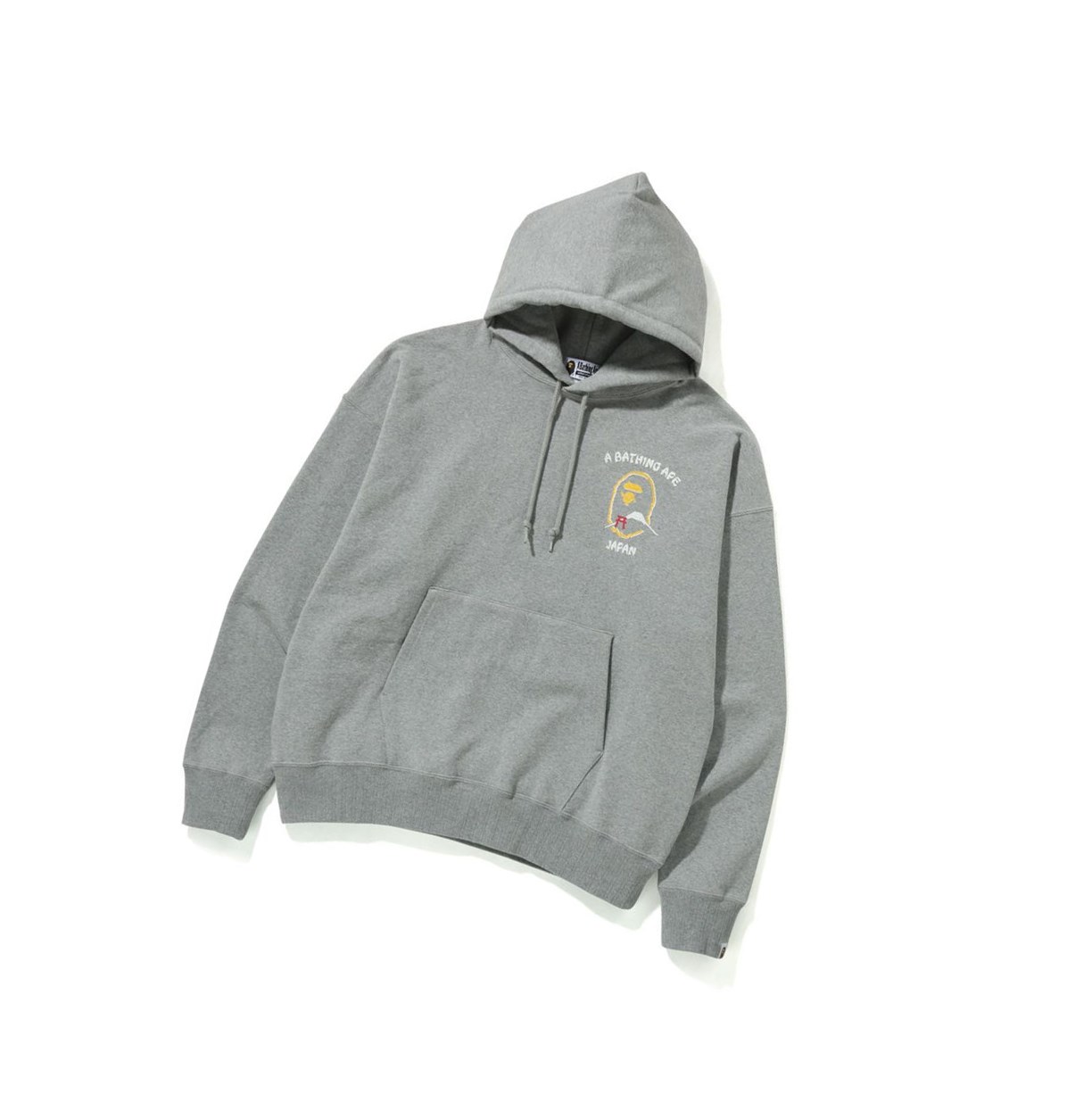 Grey Men\'s A BATHING APE Japan Loose Fit Pullover Hoodie | GFE596314