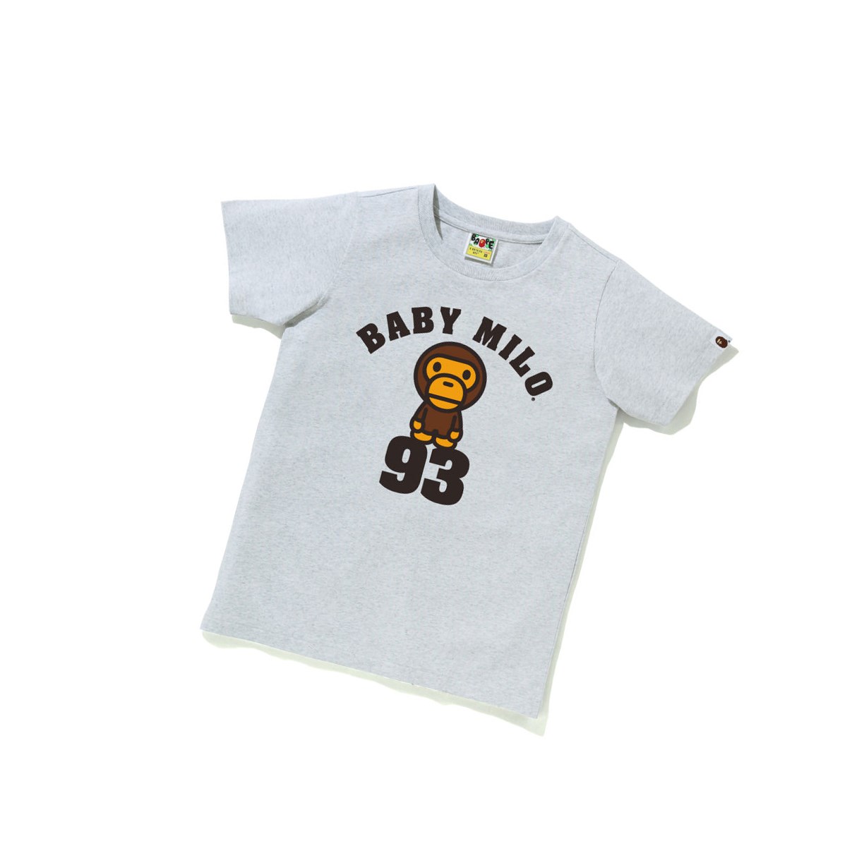 Grey Women\'s A BATHING APE Baby Milo On 93 Tee Short Sleeve T Shirts | JHR856719