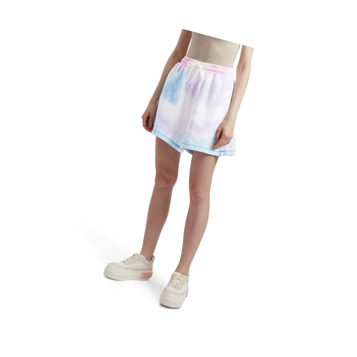 Light Blue Women's A BATHING APE Tie-dye Shorts | GWI356492