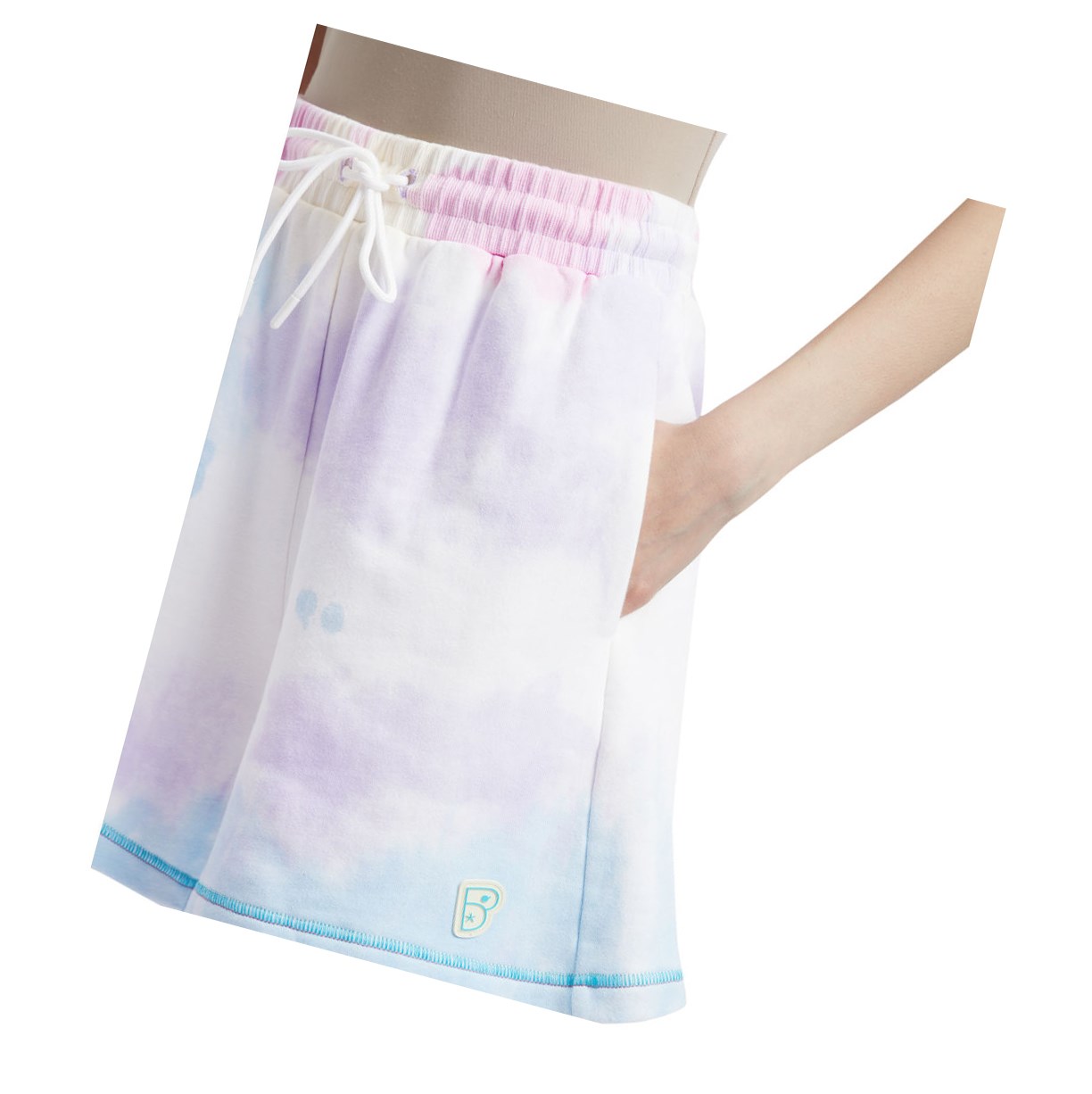 Light Blue Women's A BATHING APE Tie-dye Shorts | GWI356492