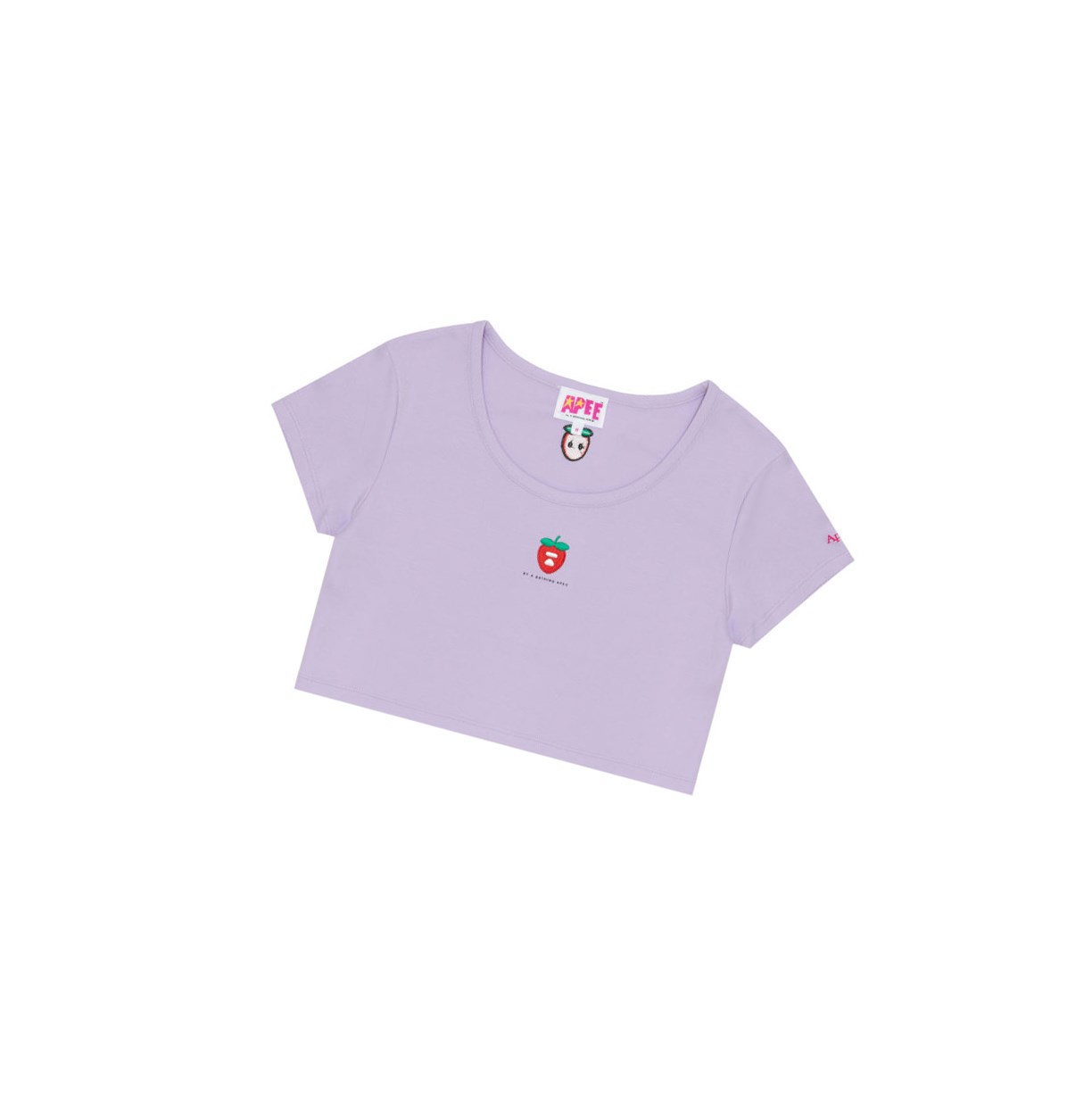 Lilac Women\'s A BATHING APE Logo Berry Tee Short Sleeve T Shirts | YVR145723