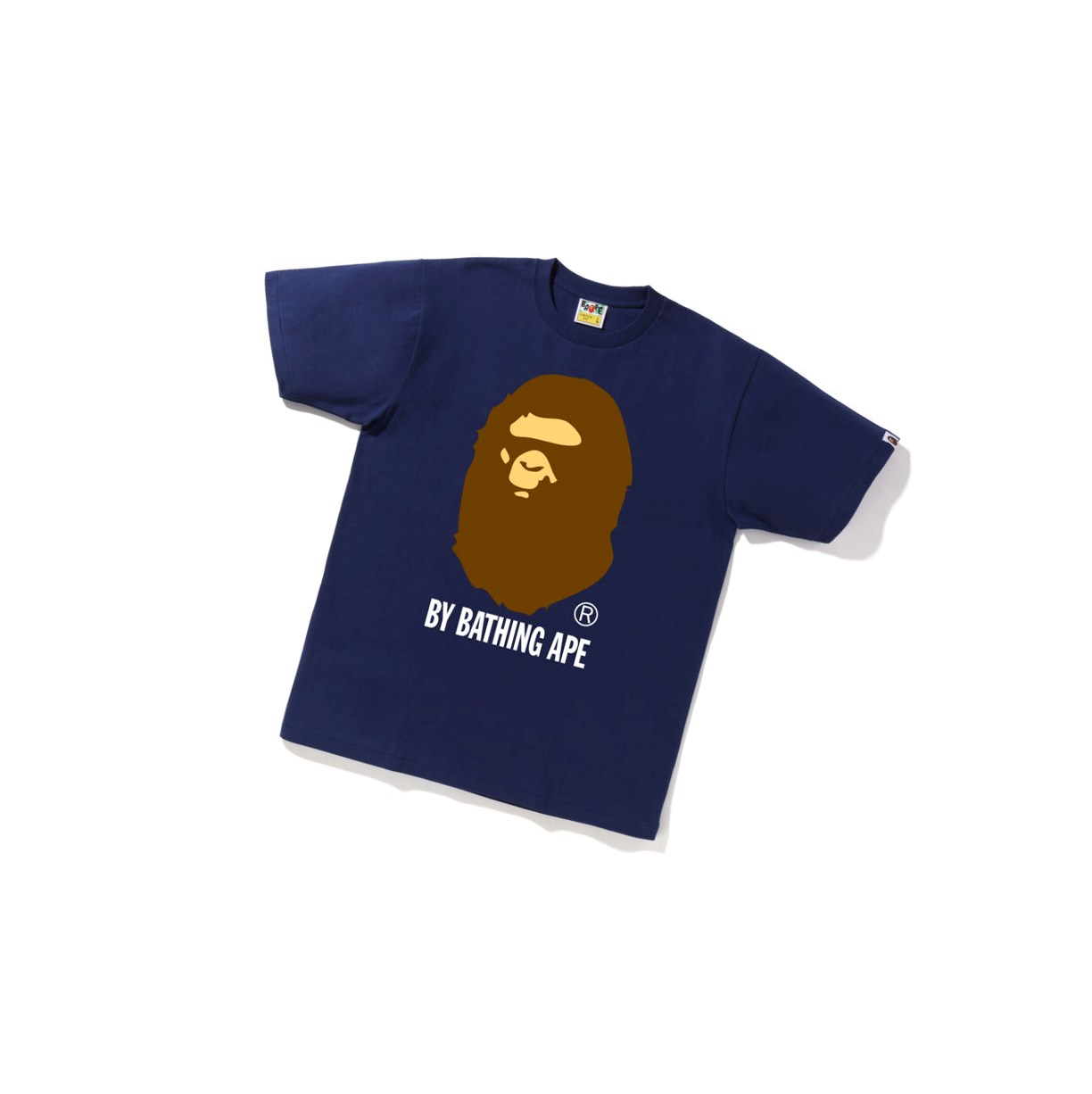 Navy Blue Men\'s A BATHING APE By Bathing Ape Tee Short Sleeve T Shirts | ATB179638