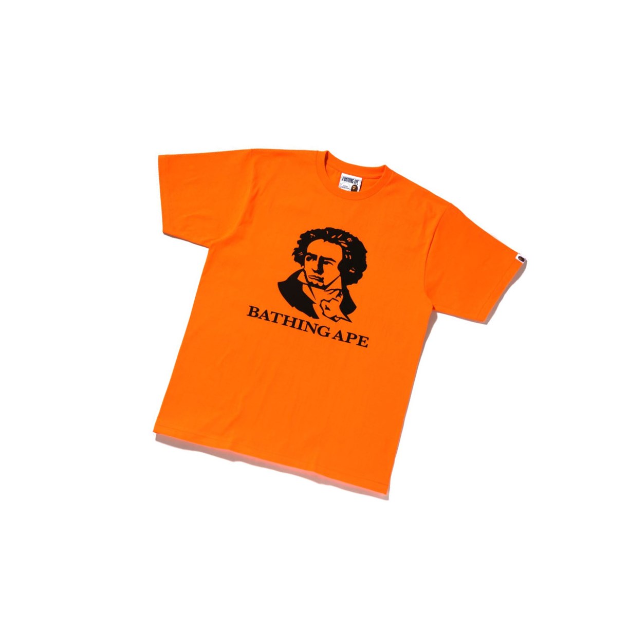 Orange Men\'s A BATHING APE Bathing Ape Tee Short Sleeve T Shirts | XHQ810967