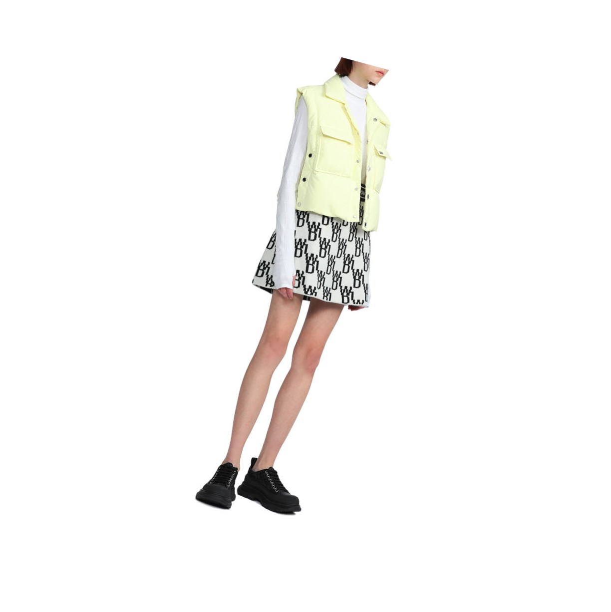 Pastel Yellow Women's A BATHING APE Buttoned Cropped Down Jackets | KMY683409