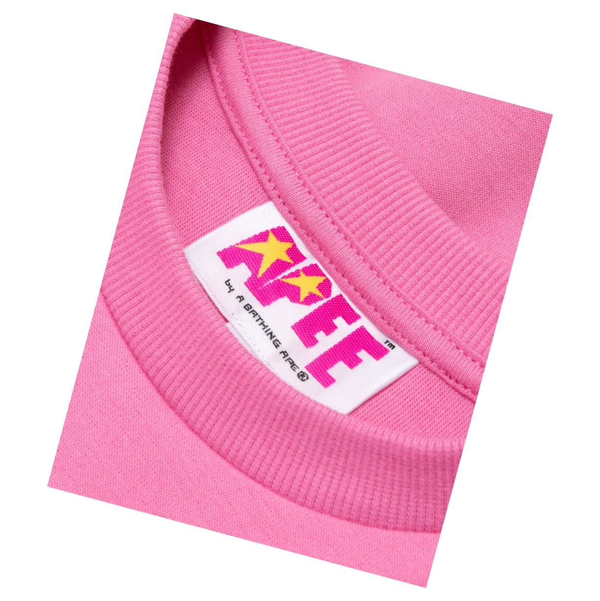 Pink Women's A BATHING APE Cropped Logo Sweatshirts | RZB831026