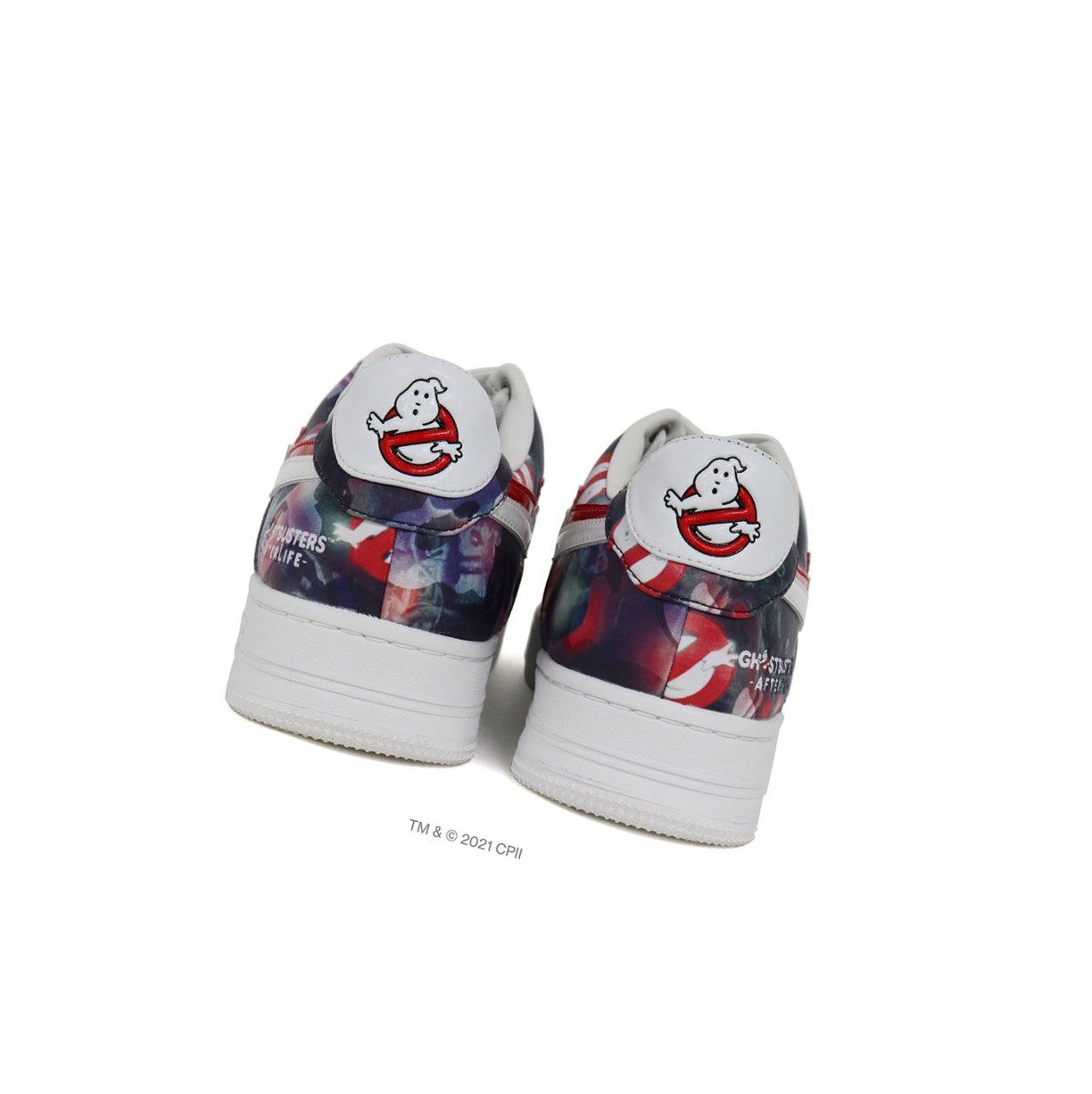 Purple Men's A BATHING APE X Ghostbusters Camo Baby Milo Double Bape Sta™ Low Mid Sneakers | LRT745630