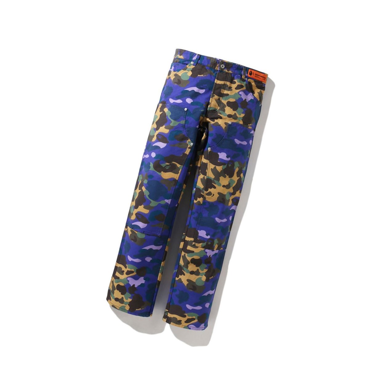 Purple Men\'s A BATHING APE X Heron Preston Mix 1st Camo Duck Painter M3 Long Pants | SVB748092