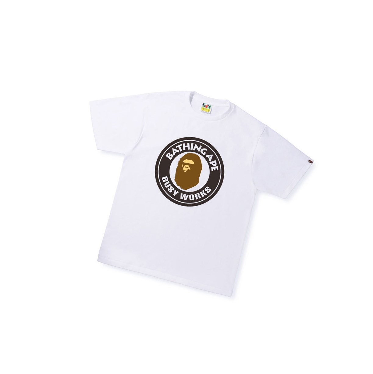 White Men\'s A BATHING APE Busy Works Tee Short Sleeve T Shirts | EGN803527