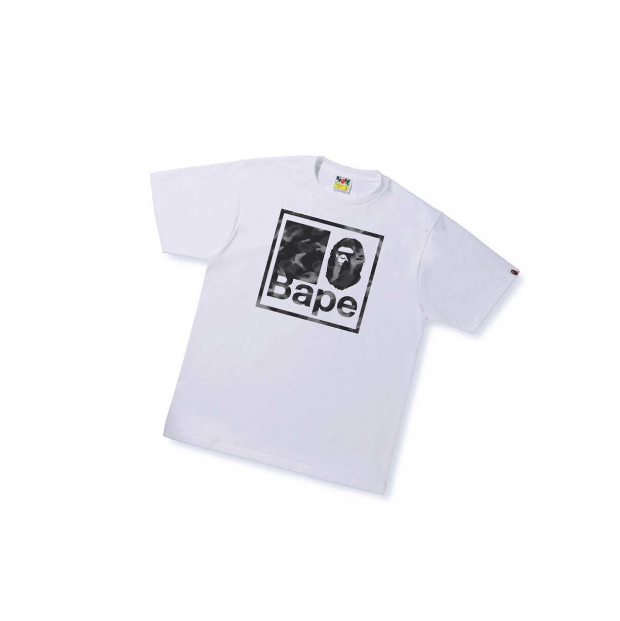 White Men\'s A BATHING APE Stroke Camo Bape Quadrangle Tee Short Sleeve T Shirts | VRI458032