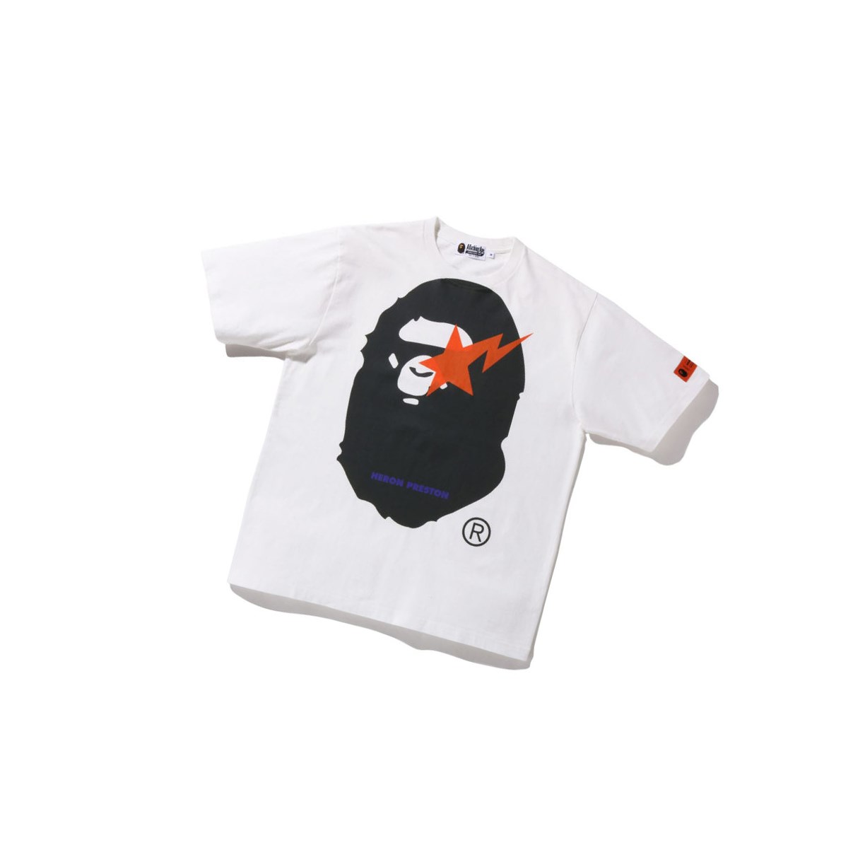 White Men\'s A BATHING APE X Heron Preston Relaxed Tee Short Sleeve T Shirts | MDA034895