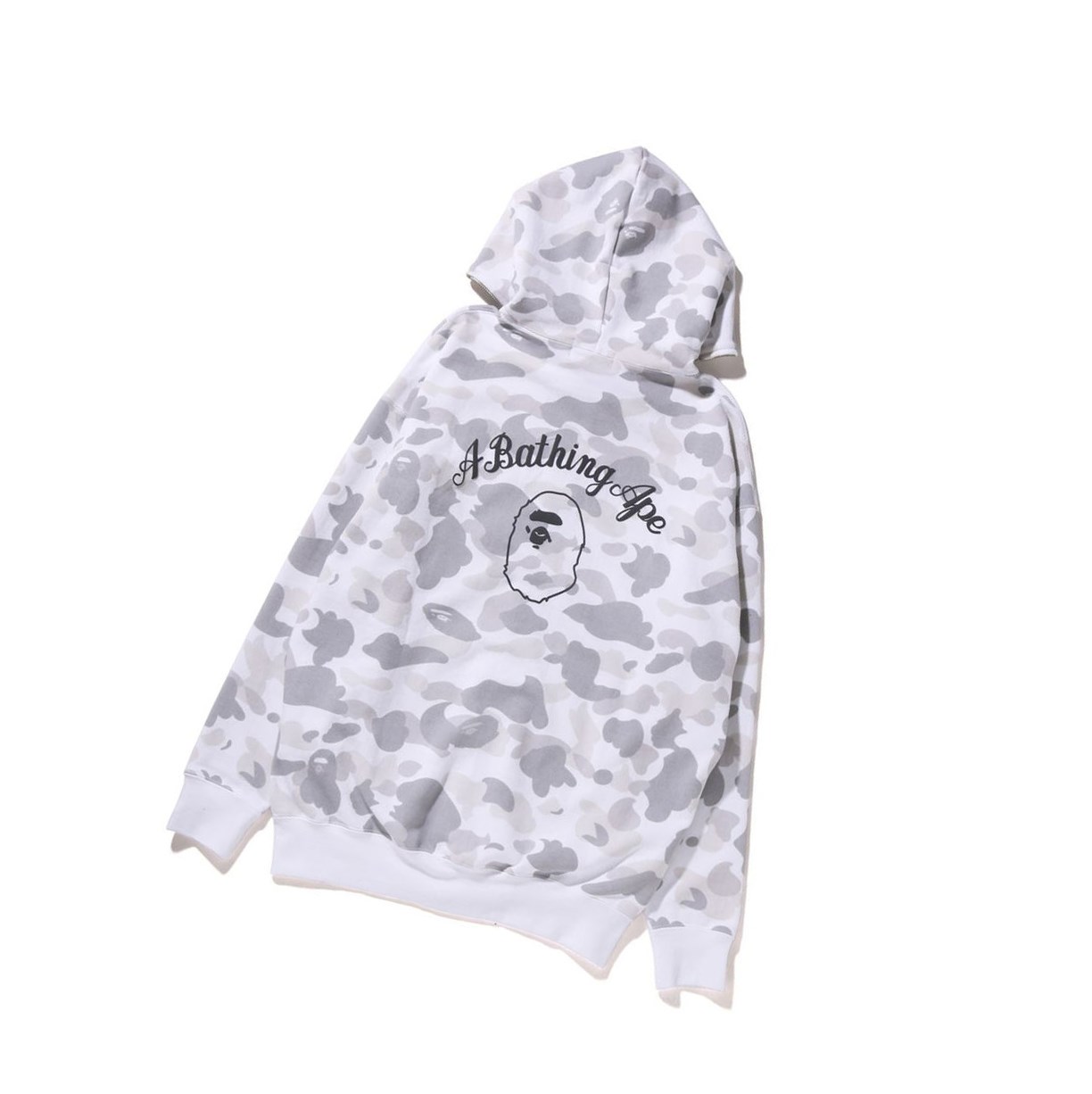 White Women's A BATHING APE A Bathing Ape Color Camo Oversized Full Zip Throughs Hoodie | DNC028671