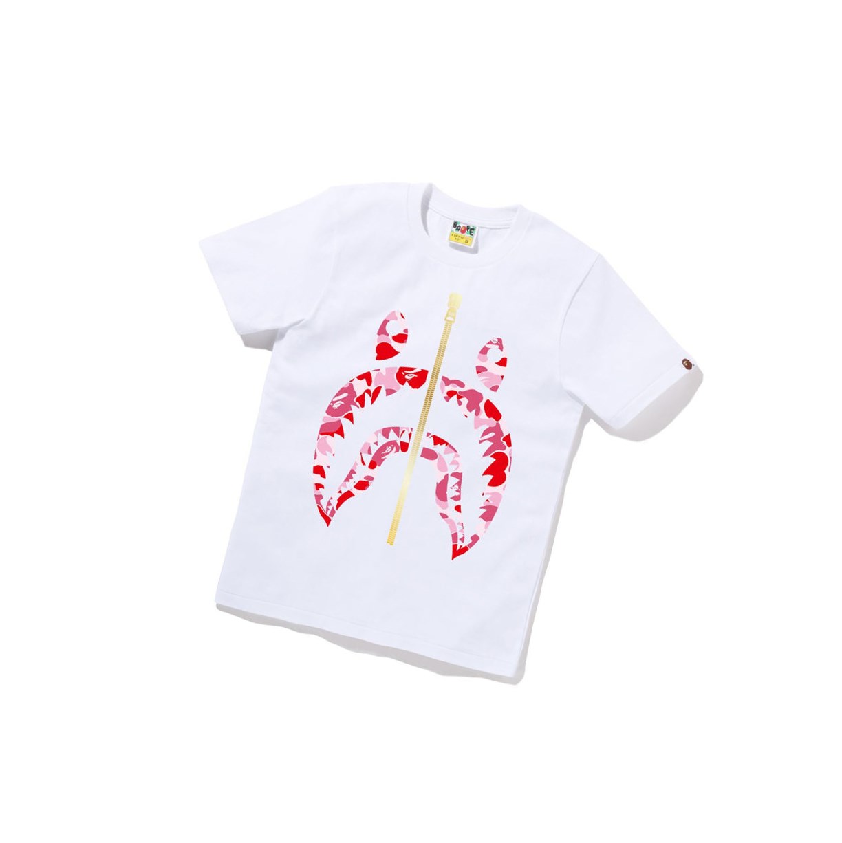 White Women\'s A BATHING APE Abc Camo Shark Tee Short Sleeve T Shirts | XJY726549