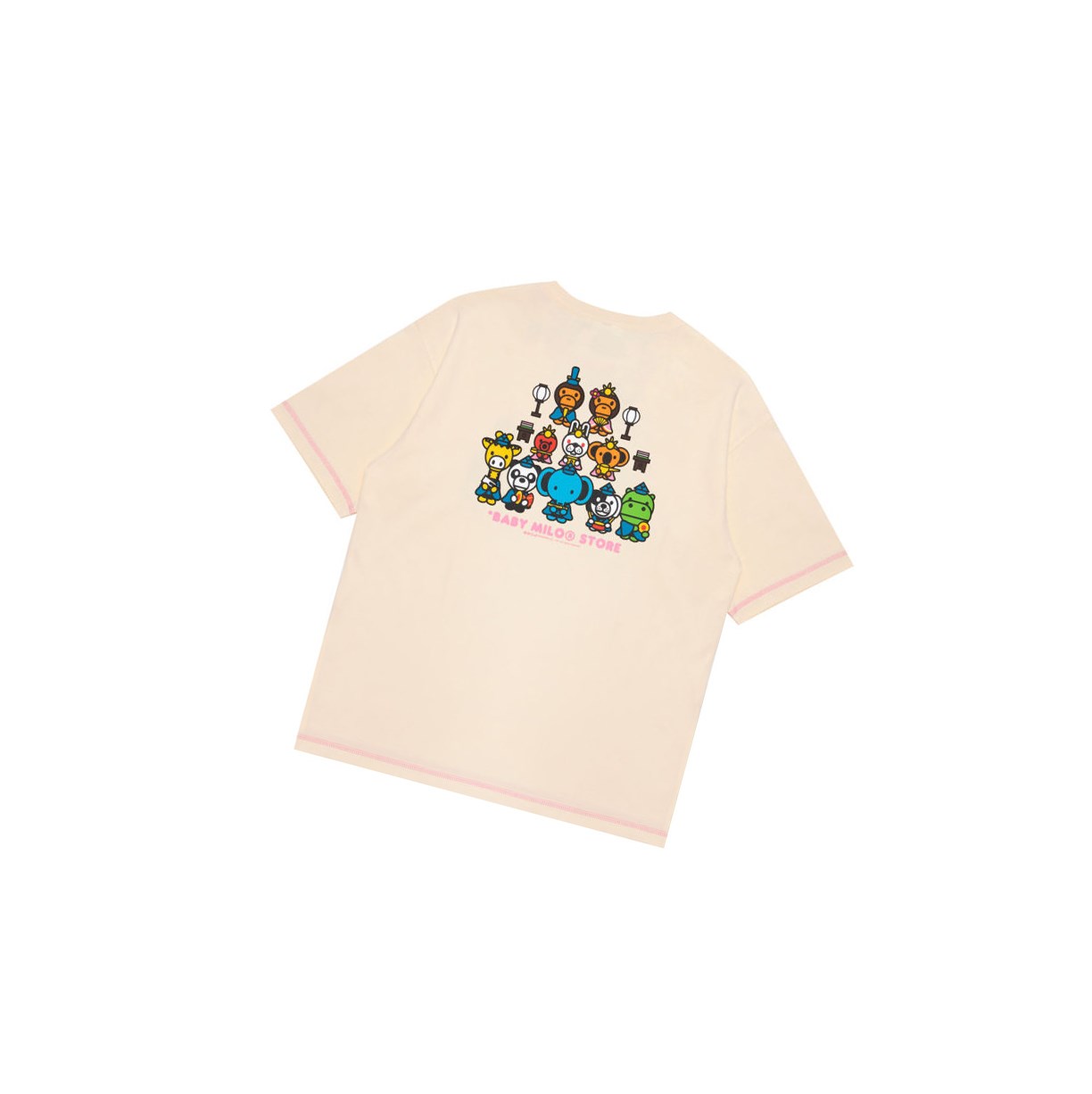 White Women's A BATHING APE Baby Milo Boxy Fit Tee Short Sleeve T Shirts | WML658729